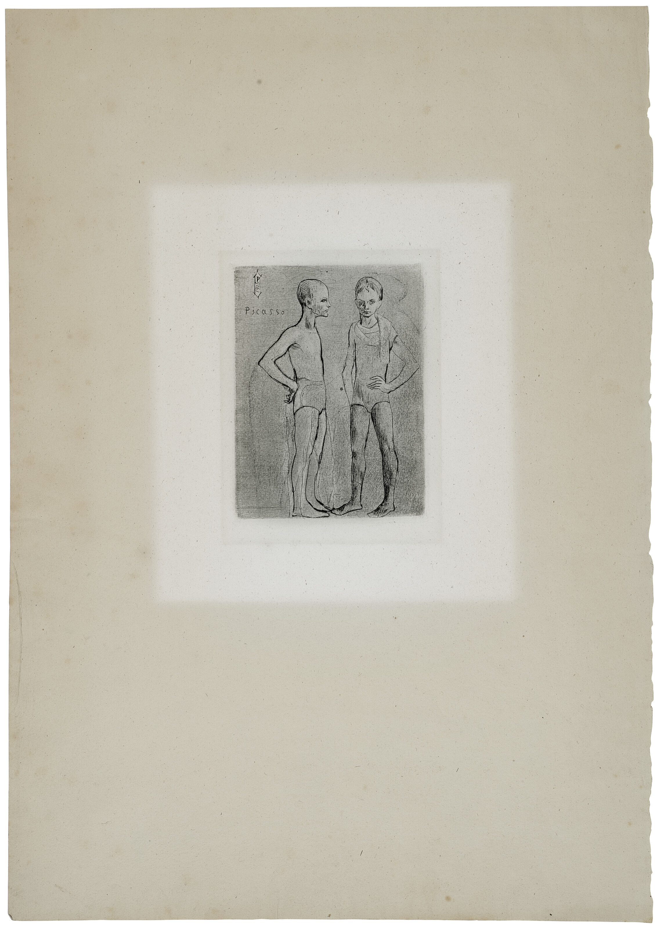 Pablo Picasso — "Двое сальтимбанков" из "Свиты Сальтимбанков", изображение 3