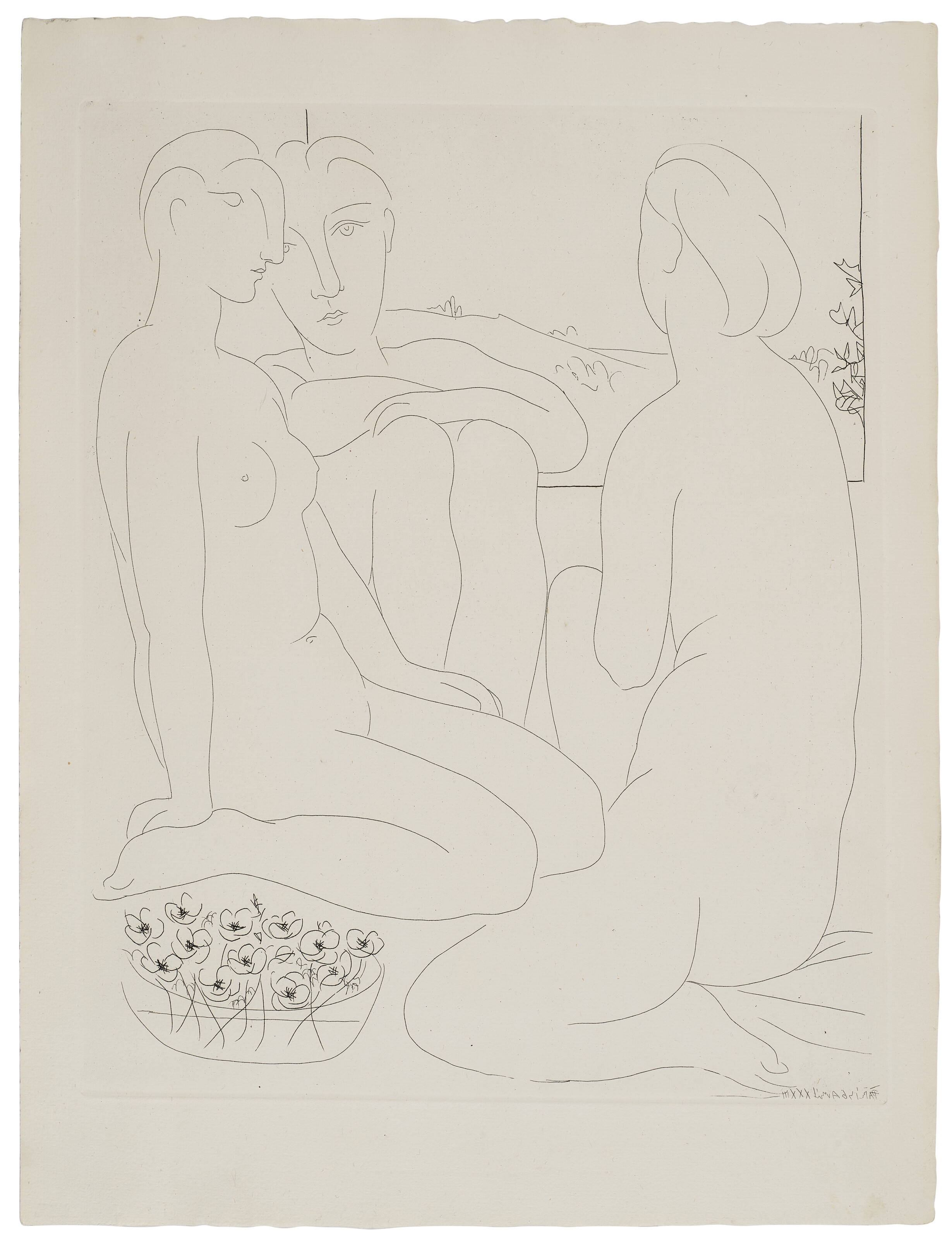 Pablo Picasso — Трое новых женщин перед самым окном, из "Люкса Воллара"