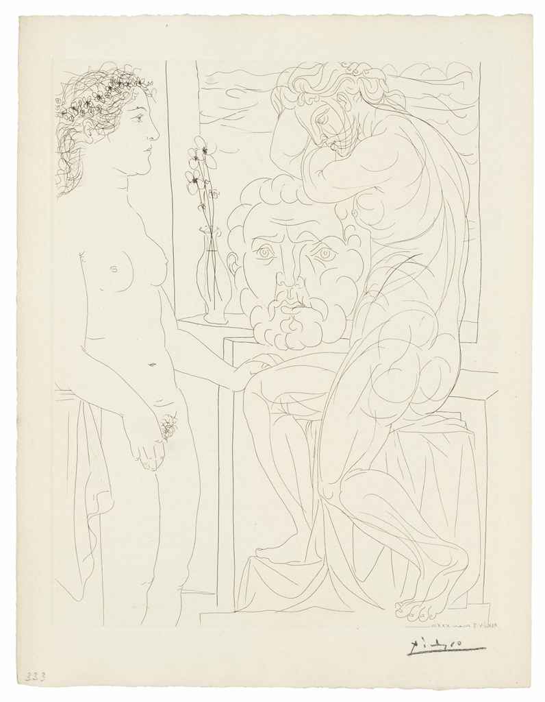 Pablo Picasso — Модель тела и скульптуры, от: La Suite Vollard (B. 185; Ba. 344)