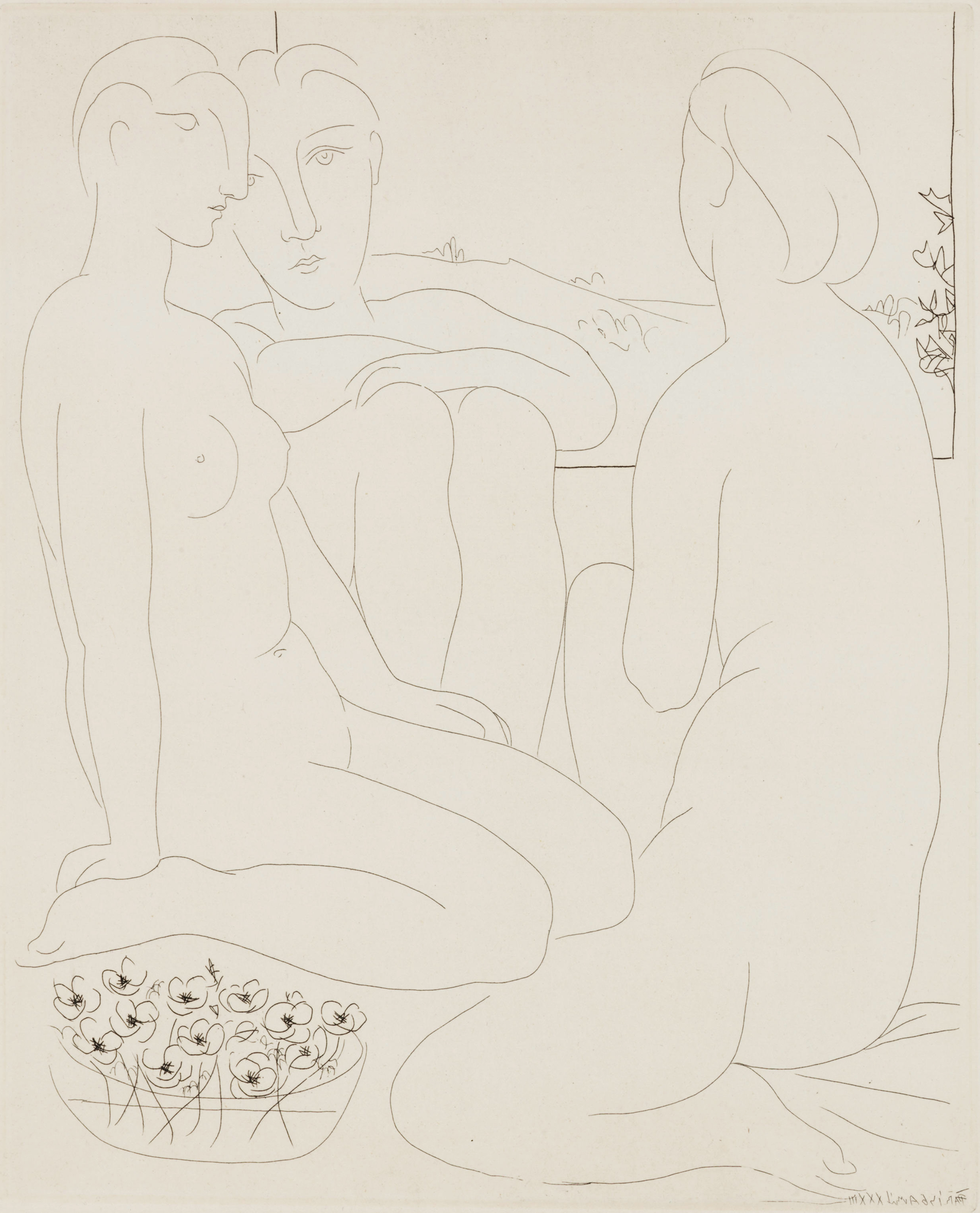 Pablo Picasso — Трое новых женщин перед самым окном, из "Люкса Воллара"