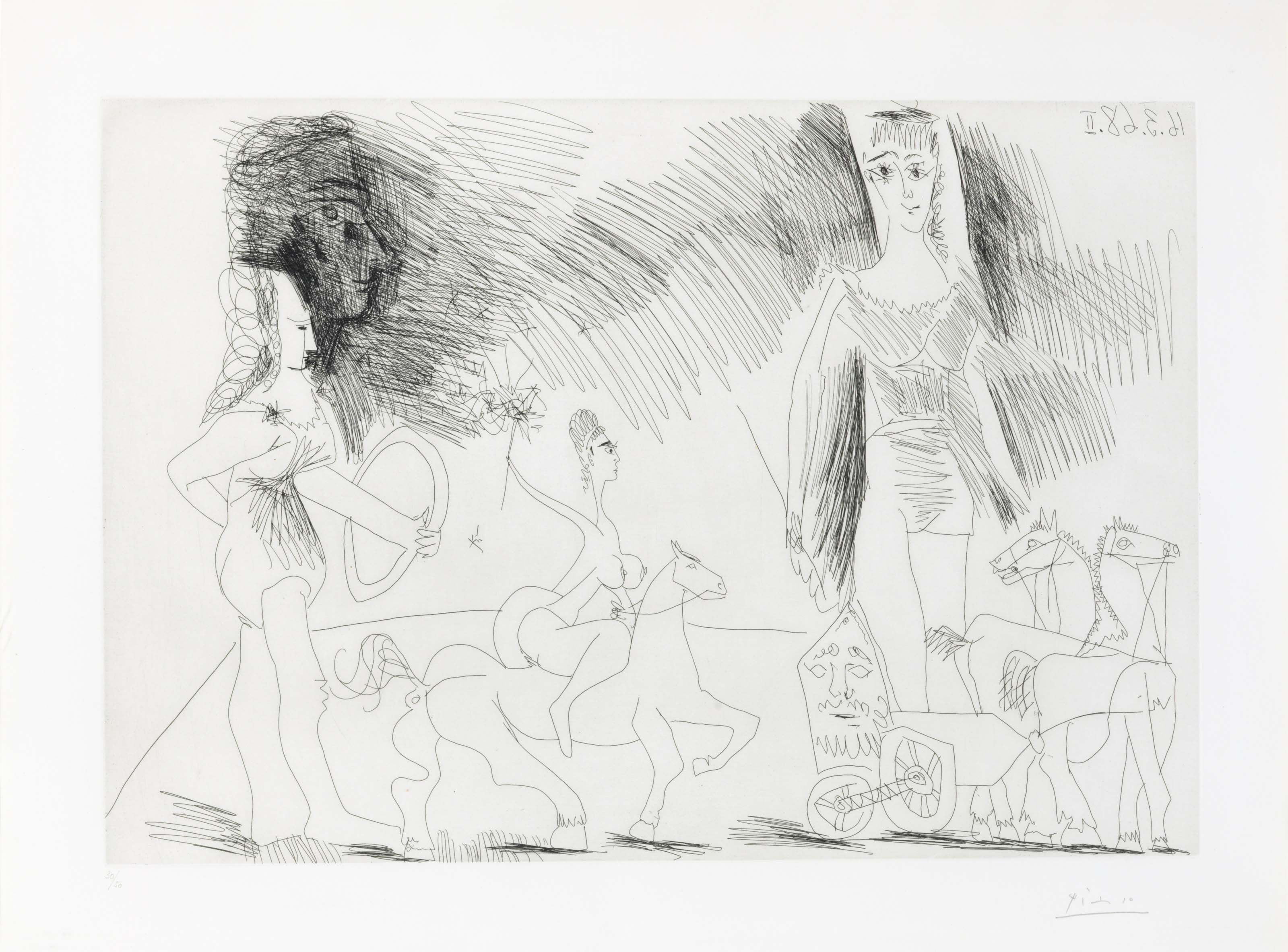 Pablo Picasso — Экюеры и жонглеры, из серии 347