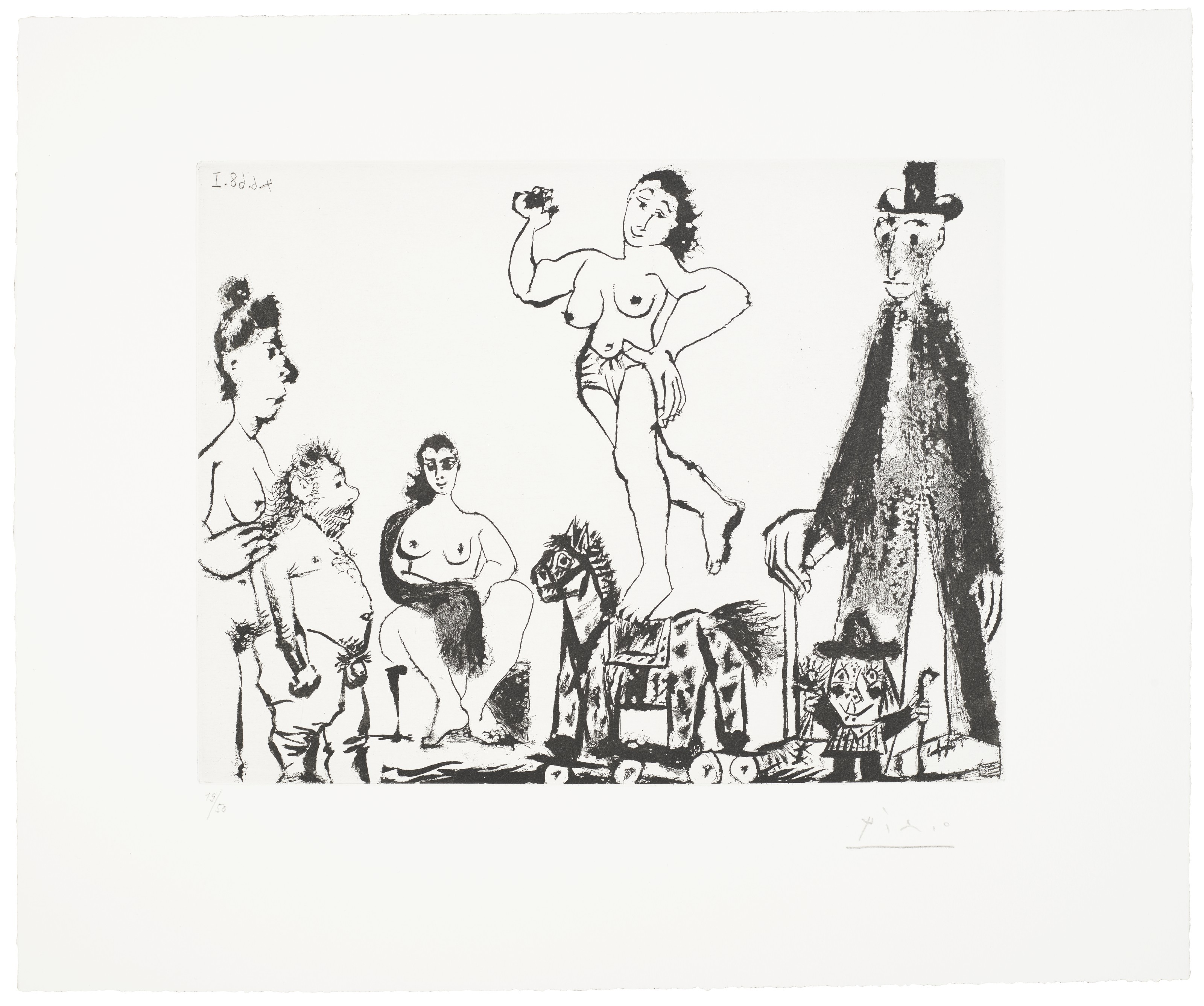 Pablo Picasso — Прогулка по полям: встреча импрессионистов на траве, из "Ла Сери 347", изображение 11
