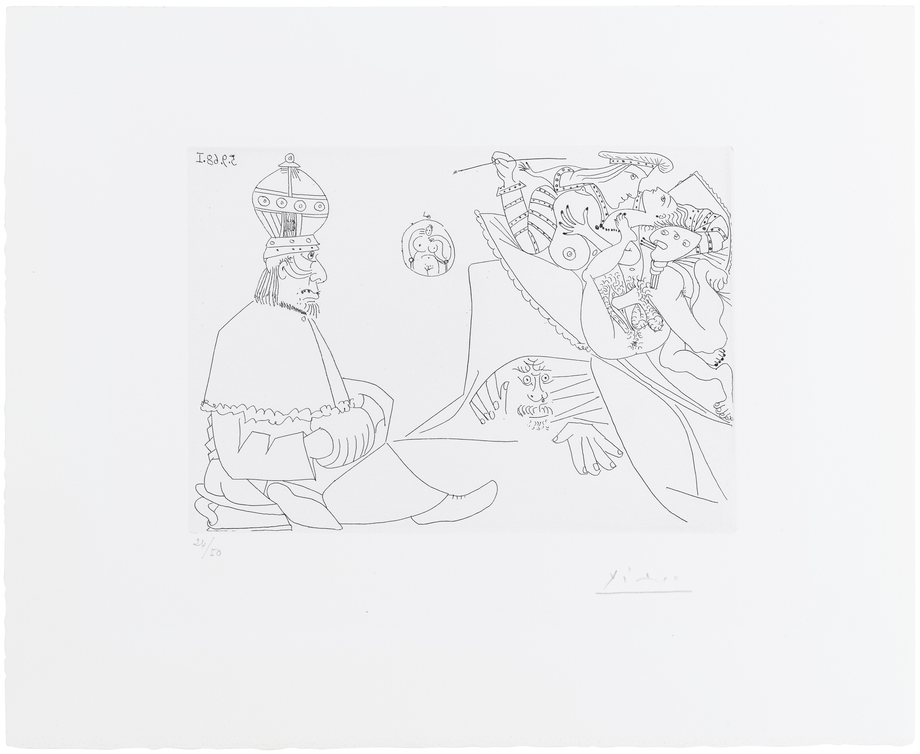 Pablo Picasso — Рафаэль и Форнарина. XIX: Папье-маше, за Тиару и маншона; Мишель-Анж - это тайна за семью печатями., изображение 3