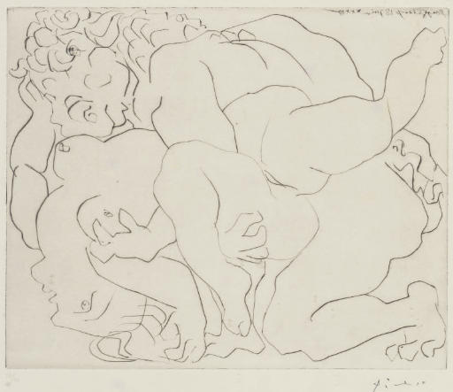 Pablo Picasso — Минотавр-насильник и женщина (B. 262; Ba. 372)