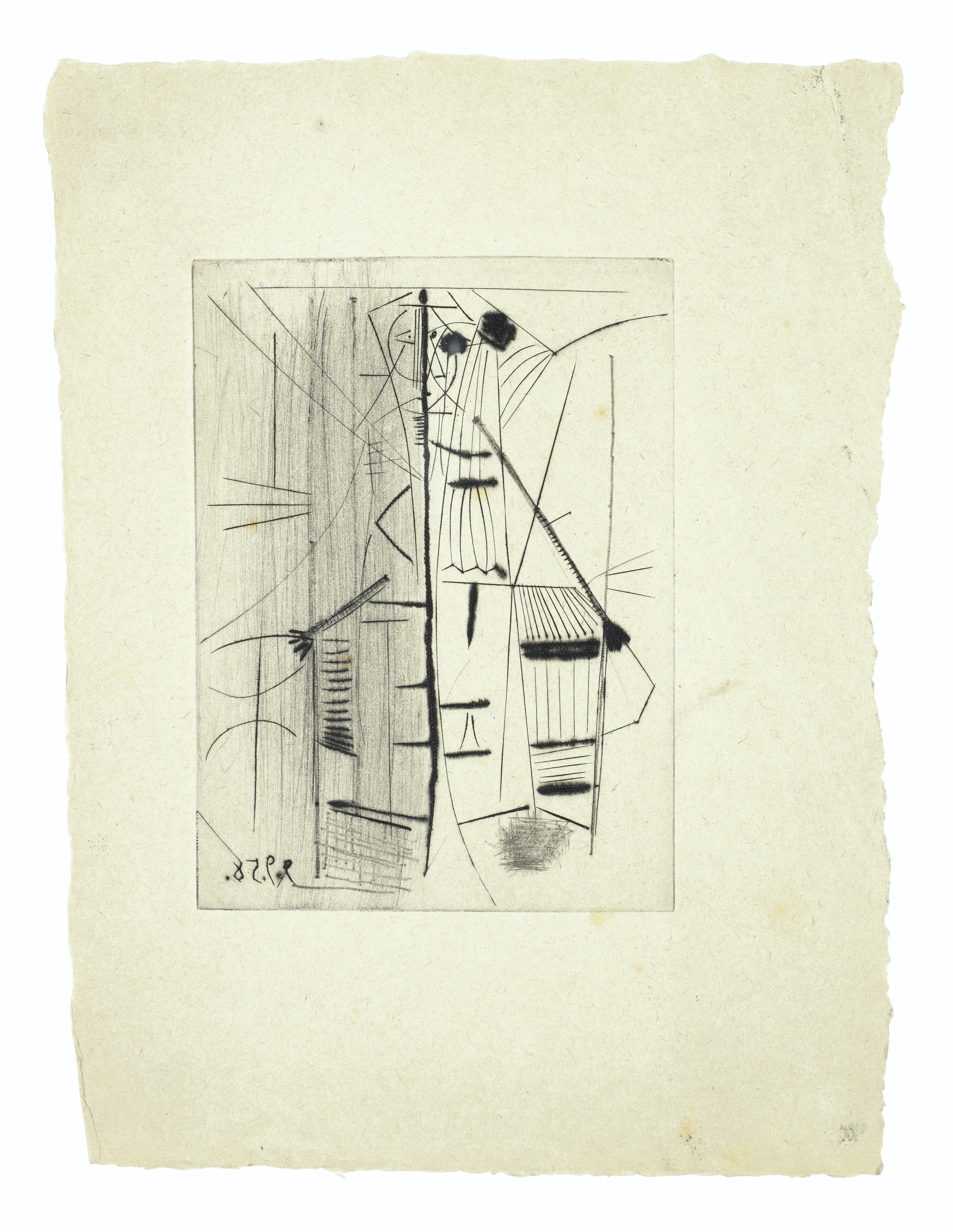 Pablo Picasso — Без названия, из "Людей и жизни"