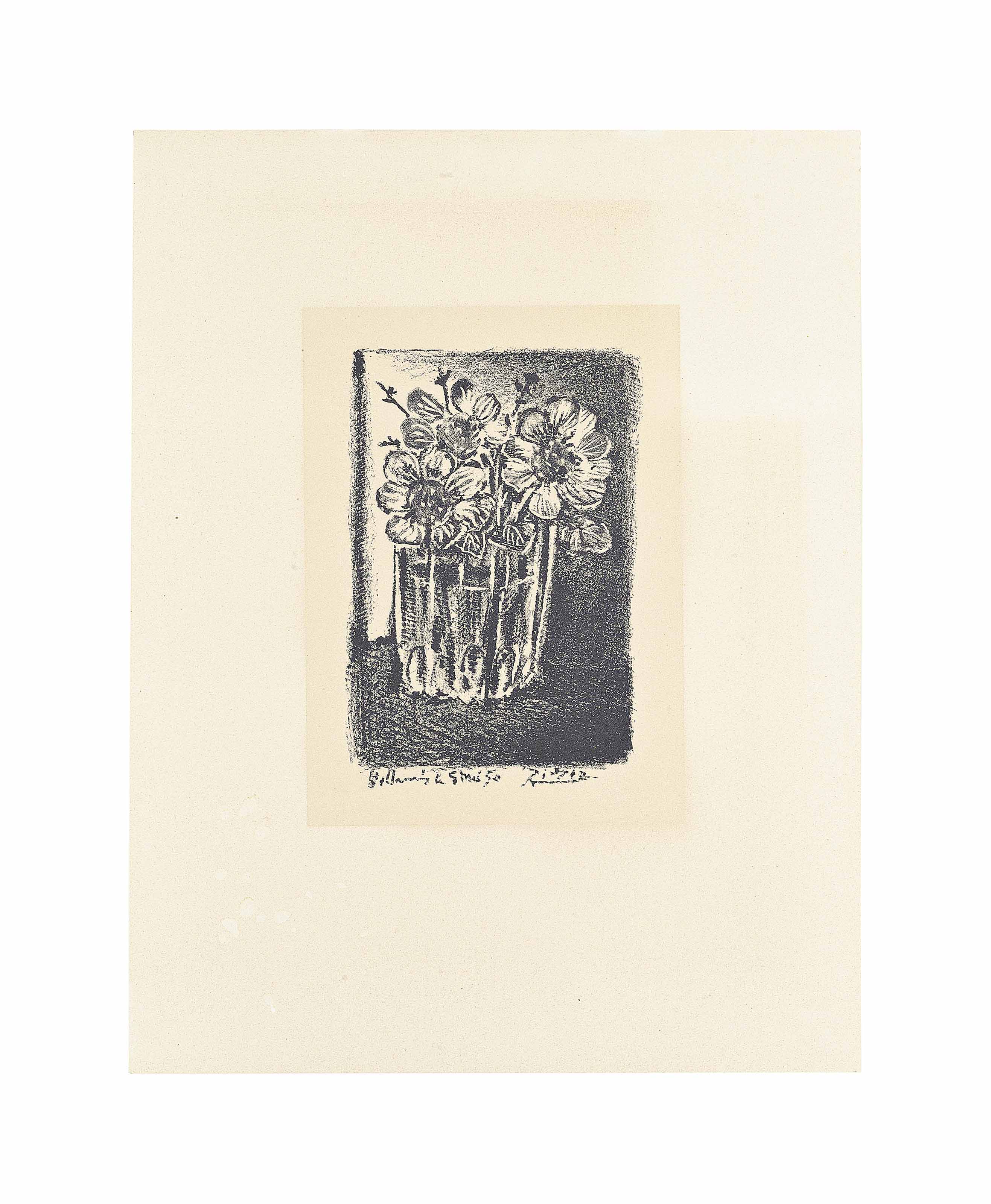 Pablo Picasso — Цветы на вазе (см. Мурло 189; Блох 1261)