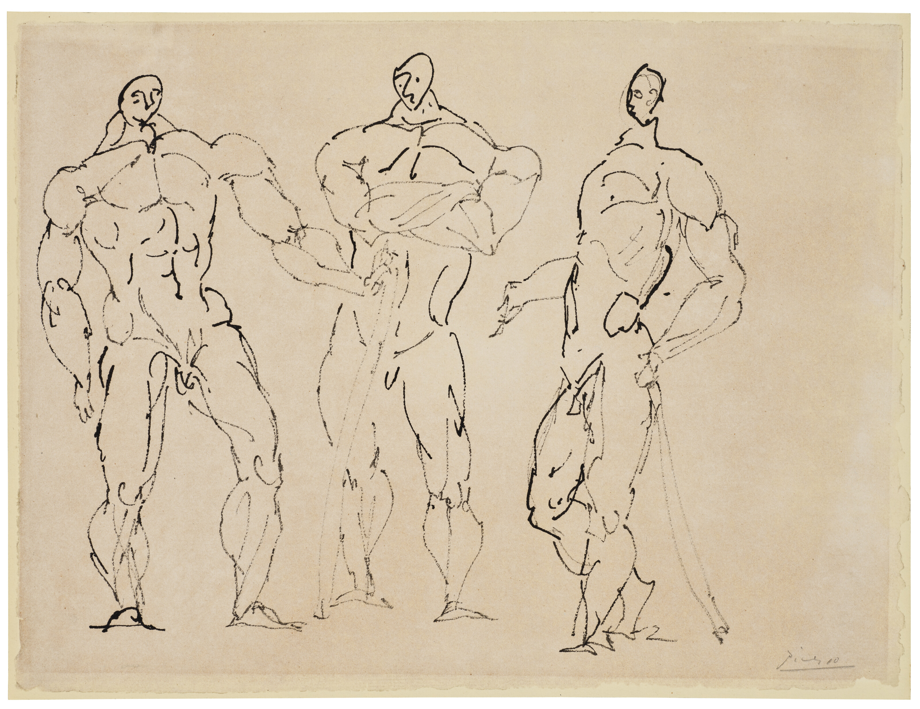 Pablo Picasso — Трое эскизов Аполлинера, изображение 2