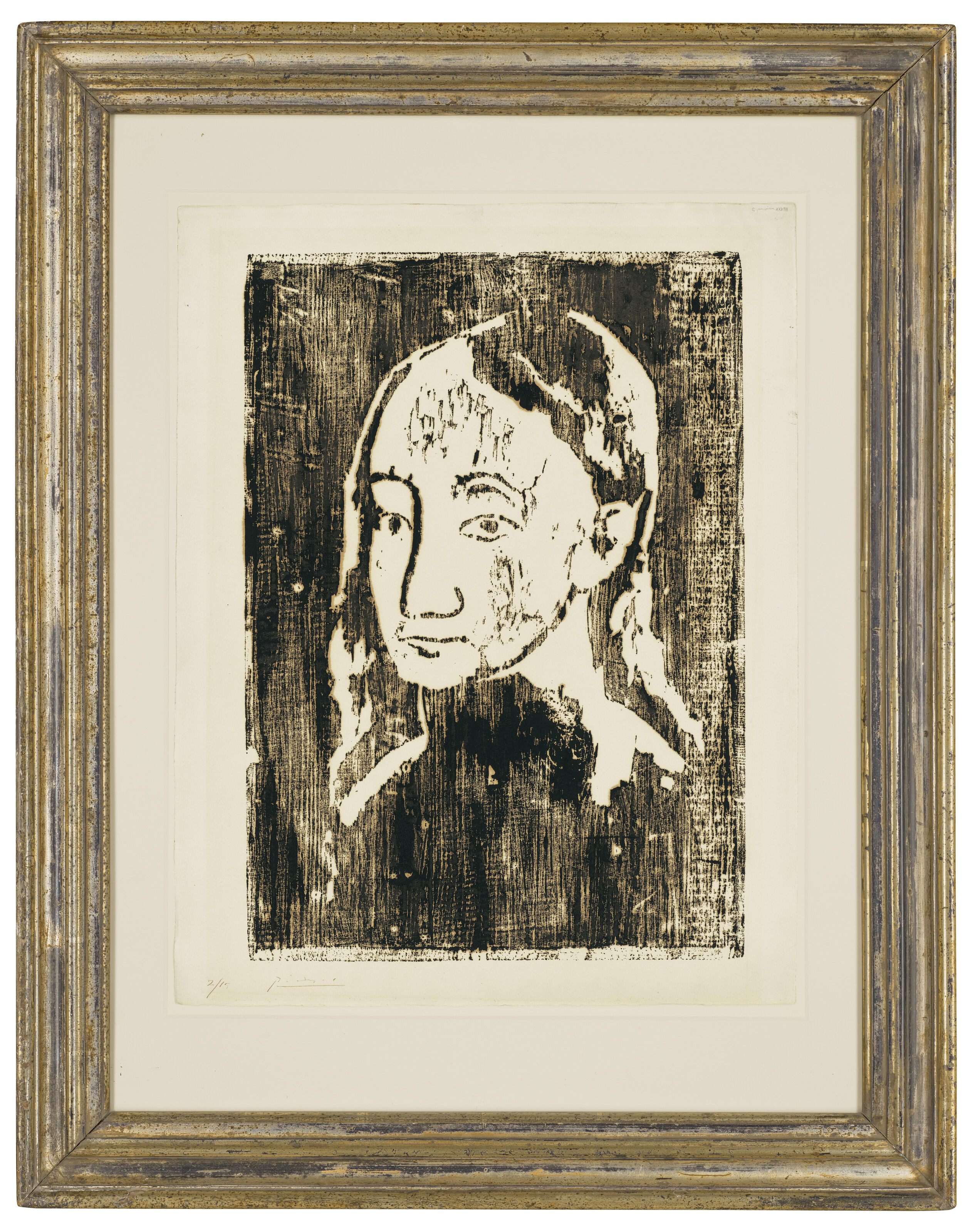 Pablo Picasso — Бюст молодой женщины из трех четвертинок, изображение 2