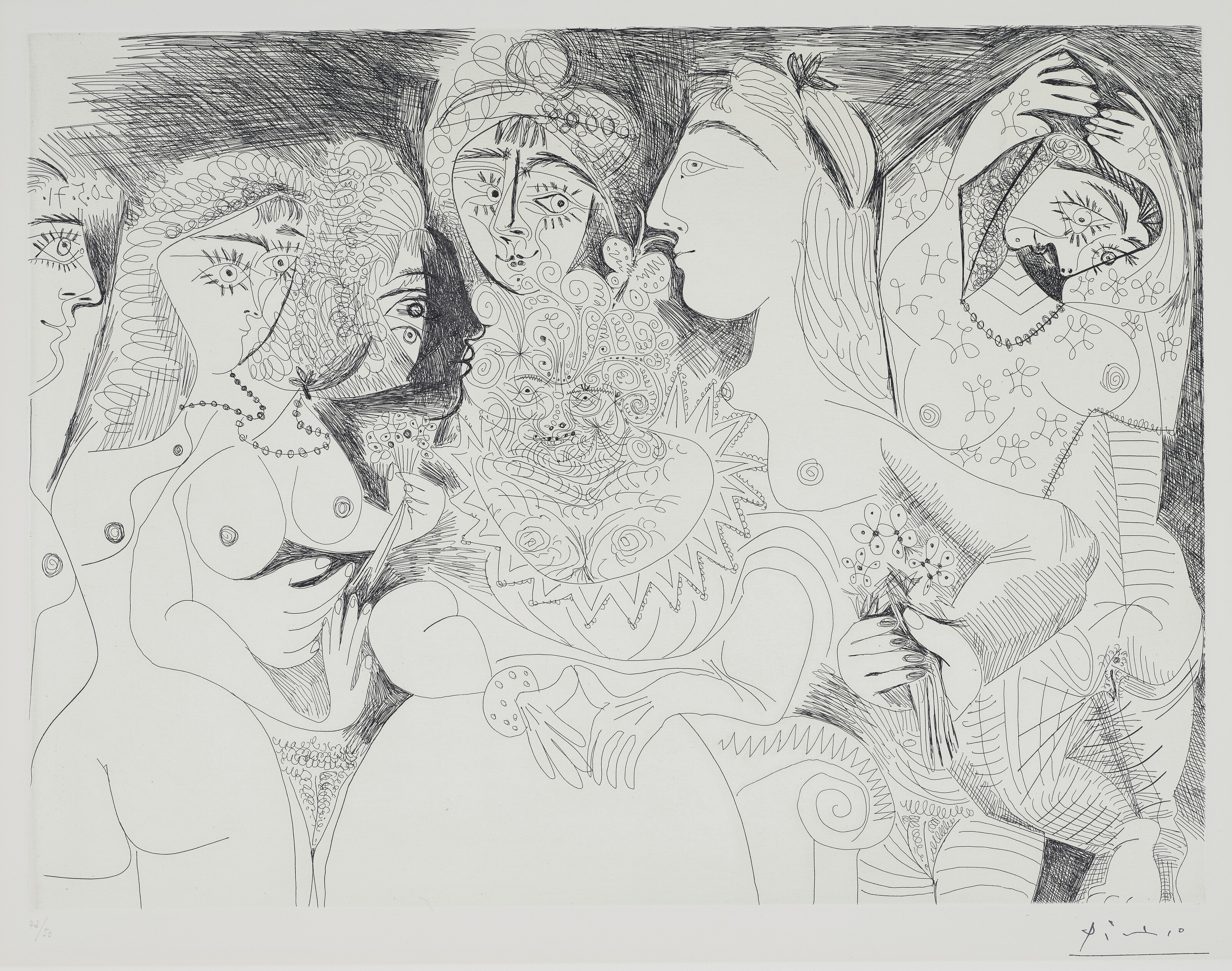 Pablo Picasso — Ла Сери 156 : три гравюры, изображение 4