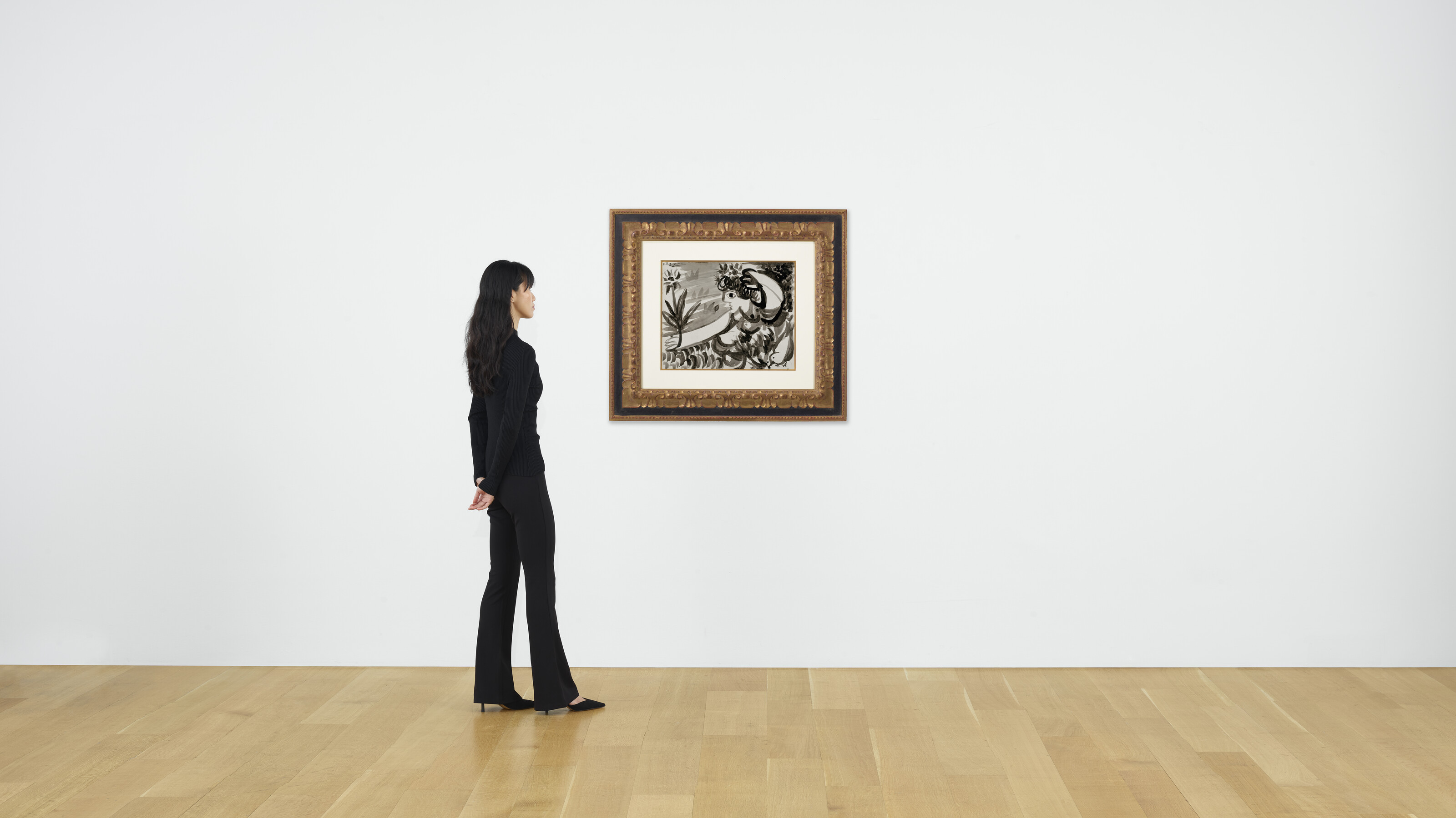 Pablo Picasso — Женщина, цветы и изюм (спереди); Трое мужчин (сзади), изображение 5