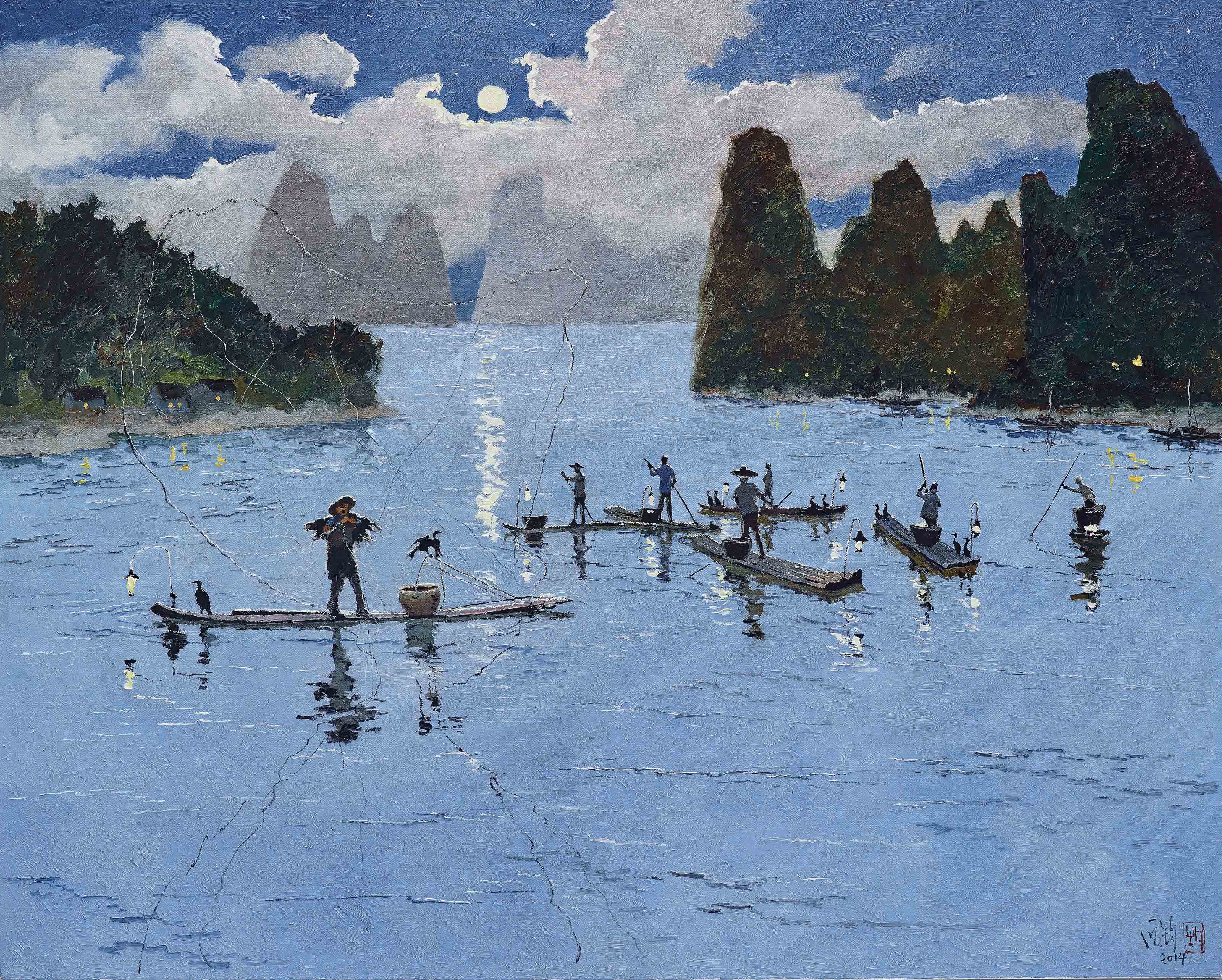 Pang Jiun — Полная луна над рекой Ли