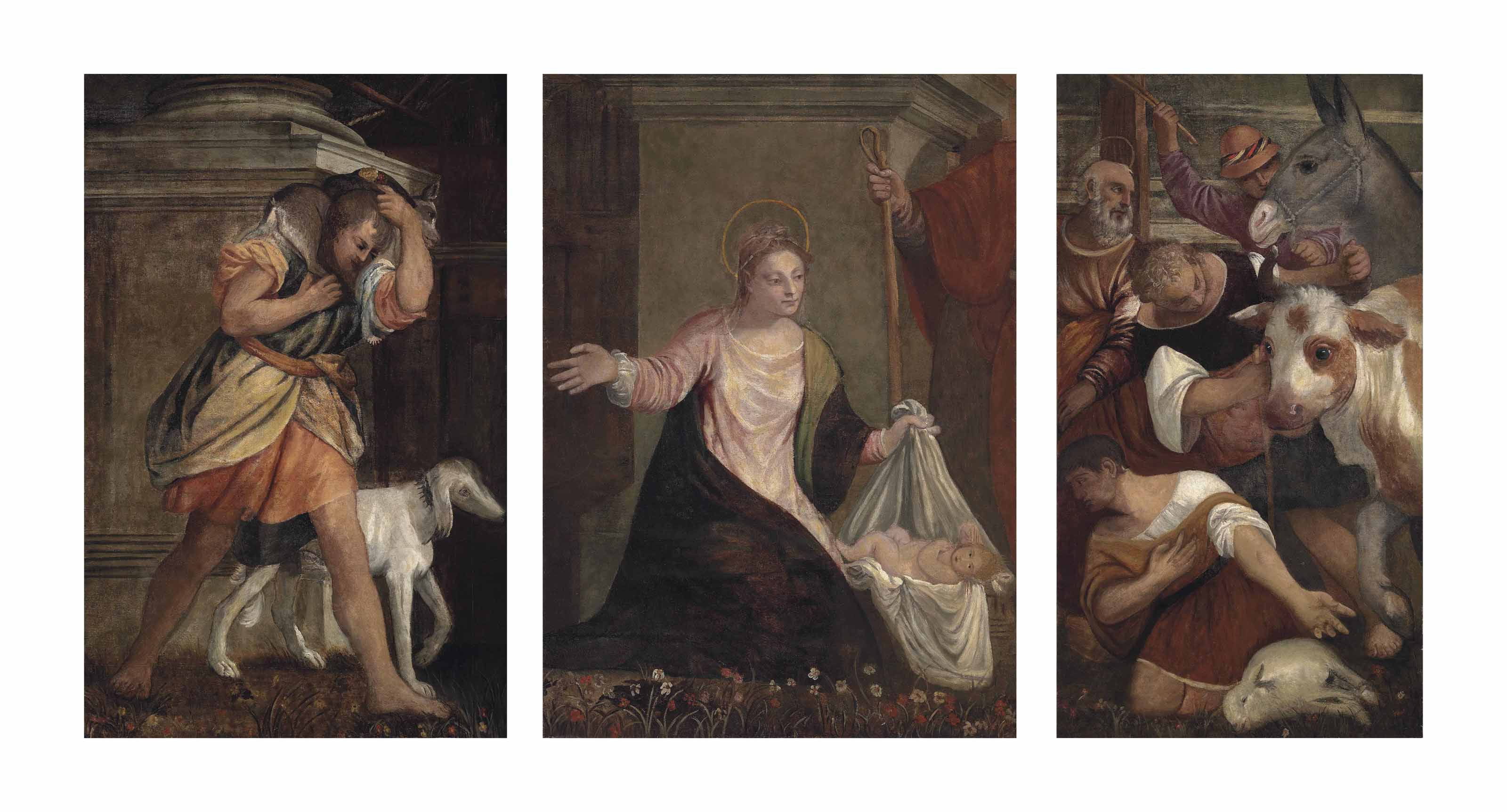 Paolo Veronese — Поклонение пастухов: три фрагмента