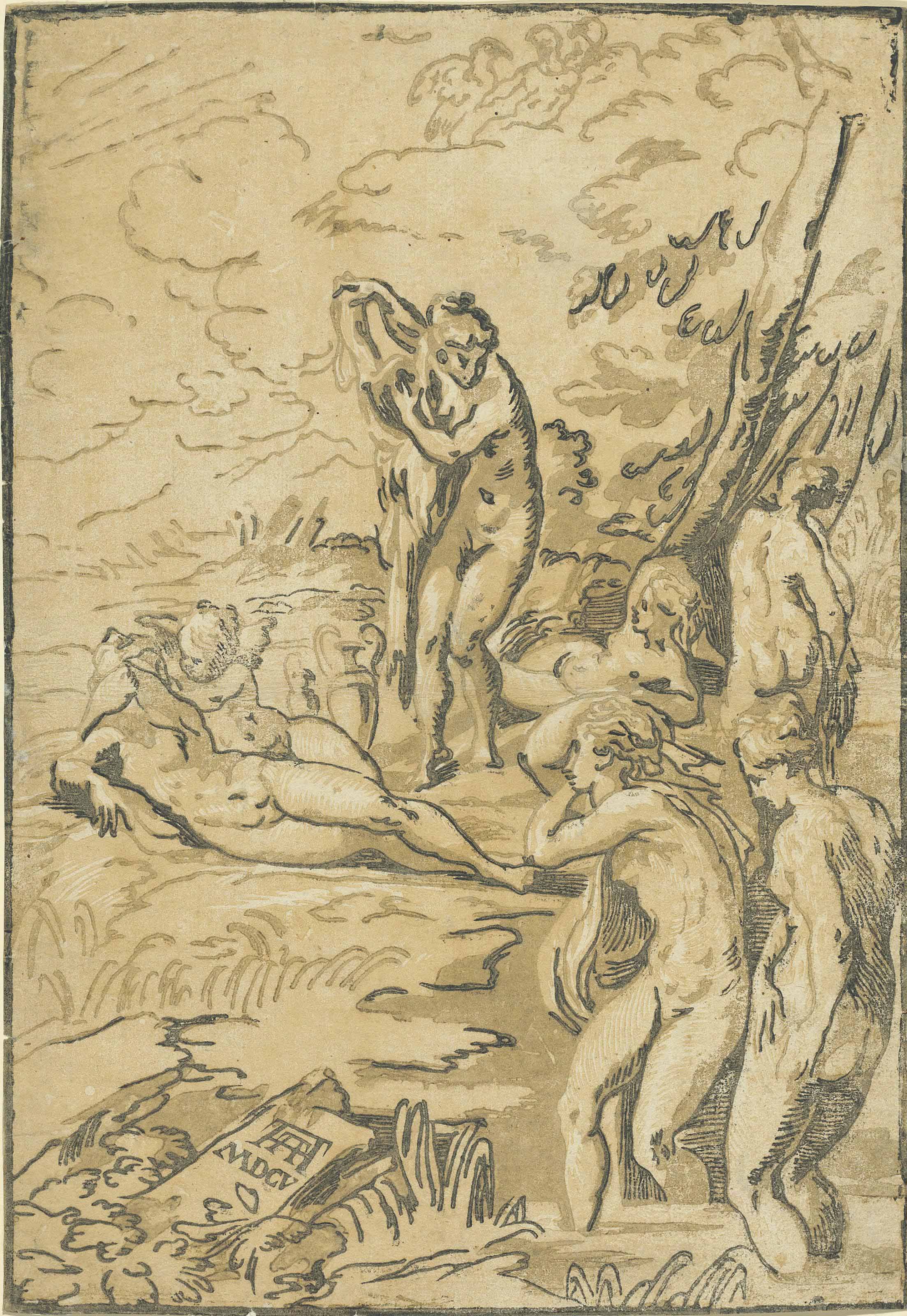 Parmigianino — Купающиеся нимфы