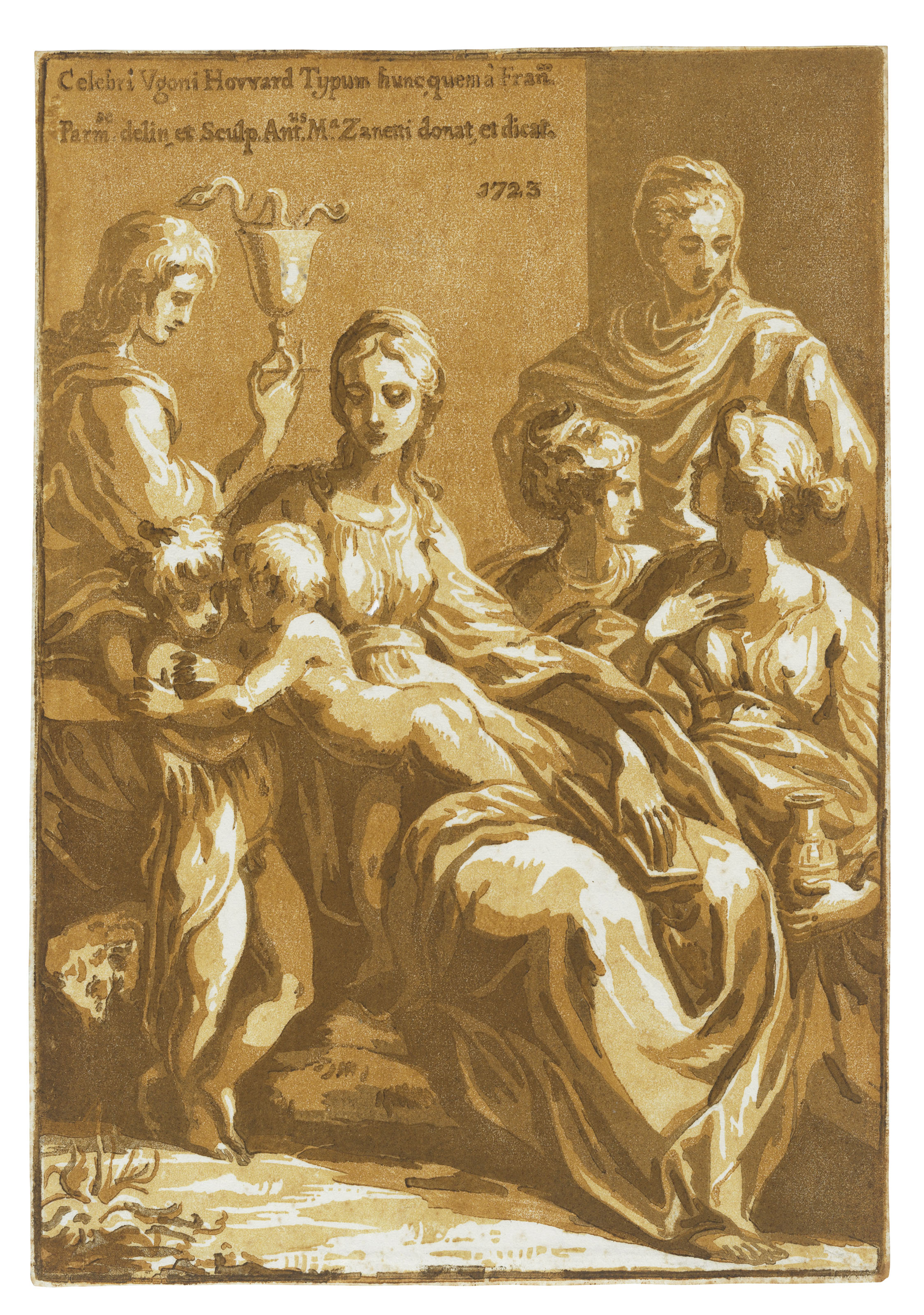 Parmigianino — Богородица с Младенцем и младенцем Святым Иоанном Крестителем и святым Иоанном Евангелистом