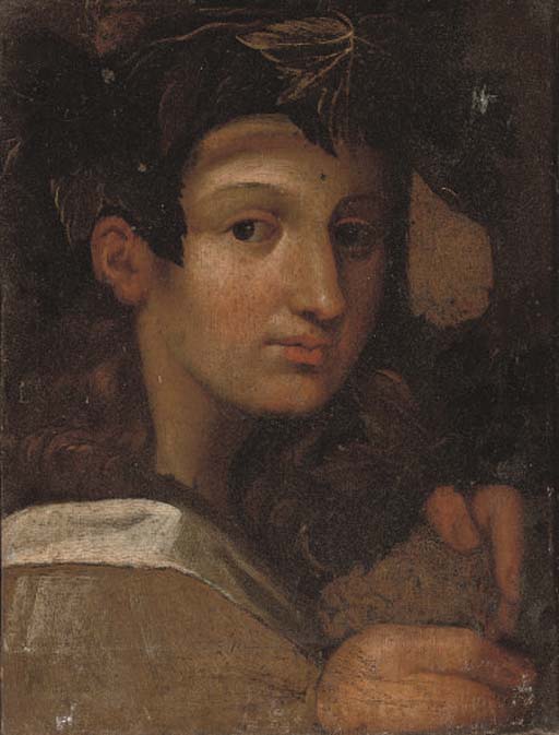 Parmigianino — Голова юного Бахуса