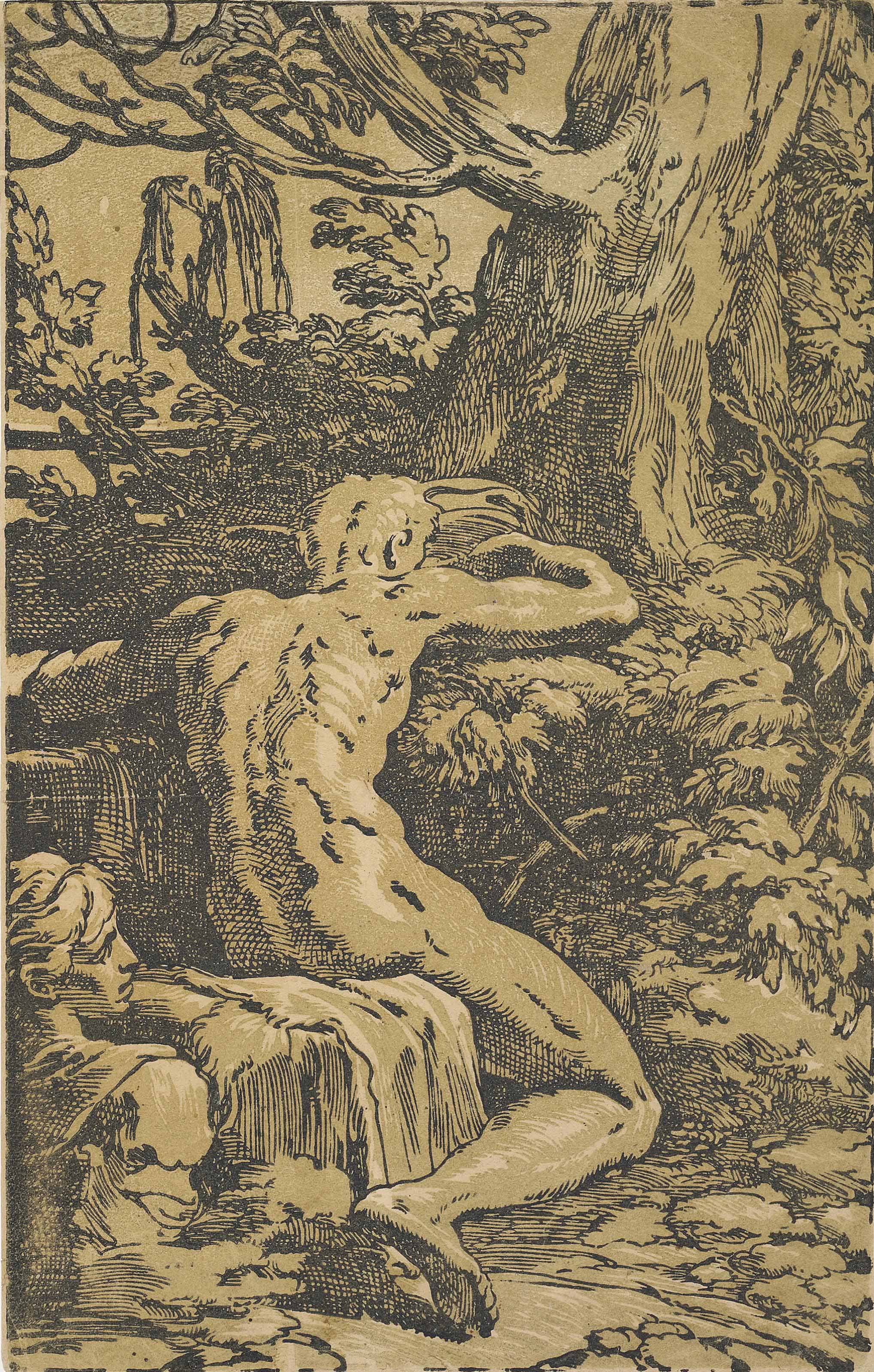 Parmigianino — Нарцисс (Бартш, 48)