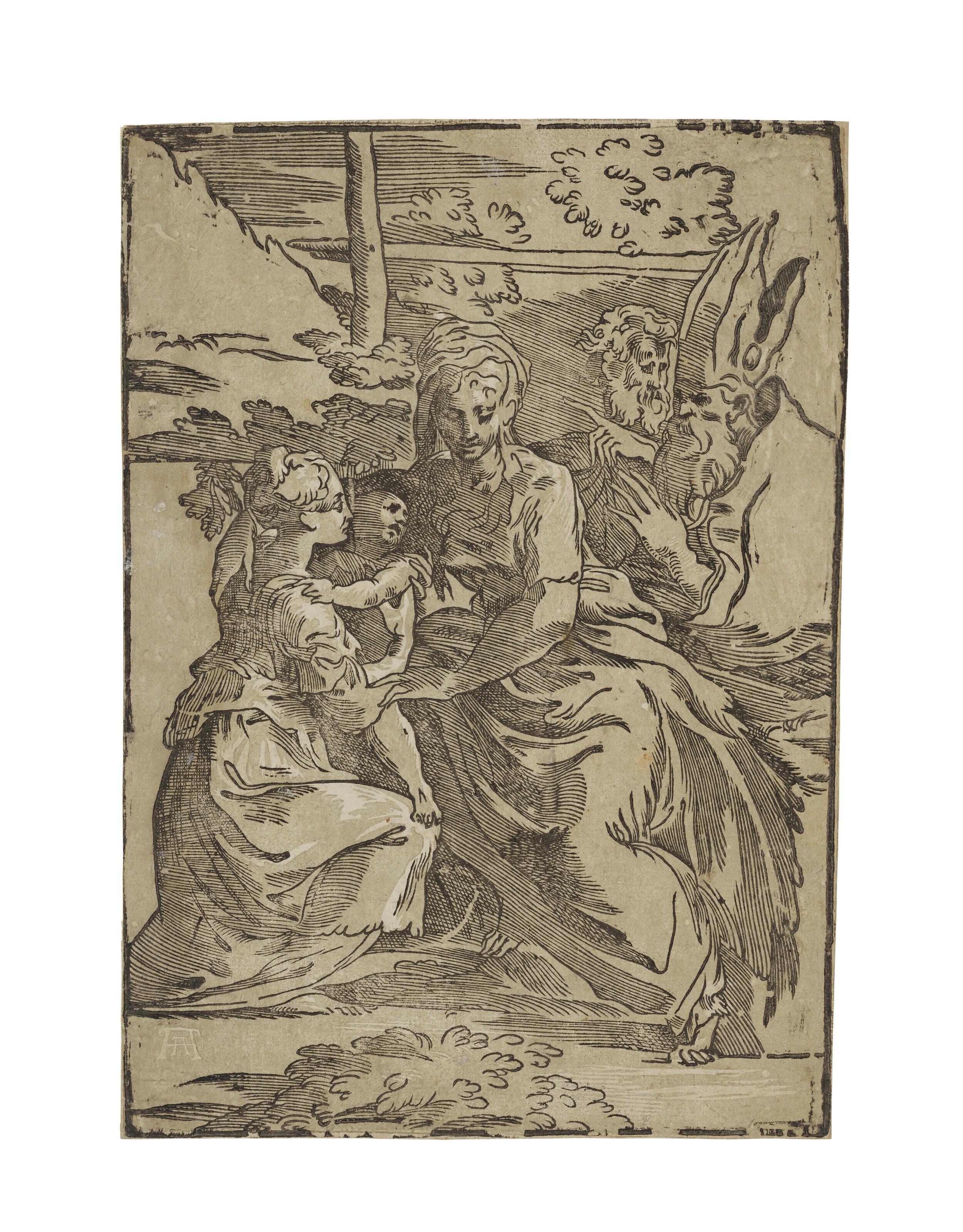Parmigianino — Три светотеневые гравюры на дереве, изображение 3