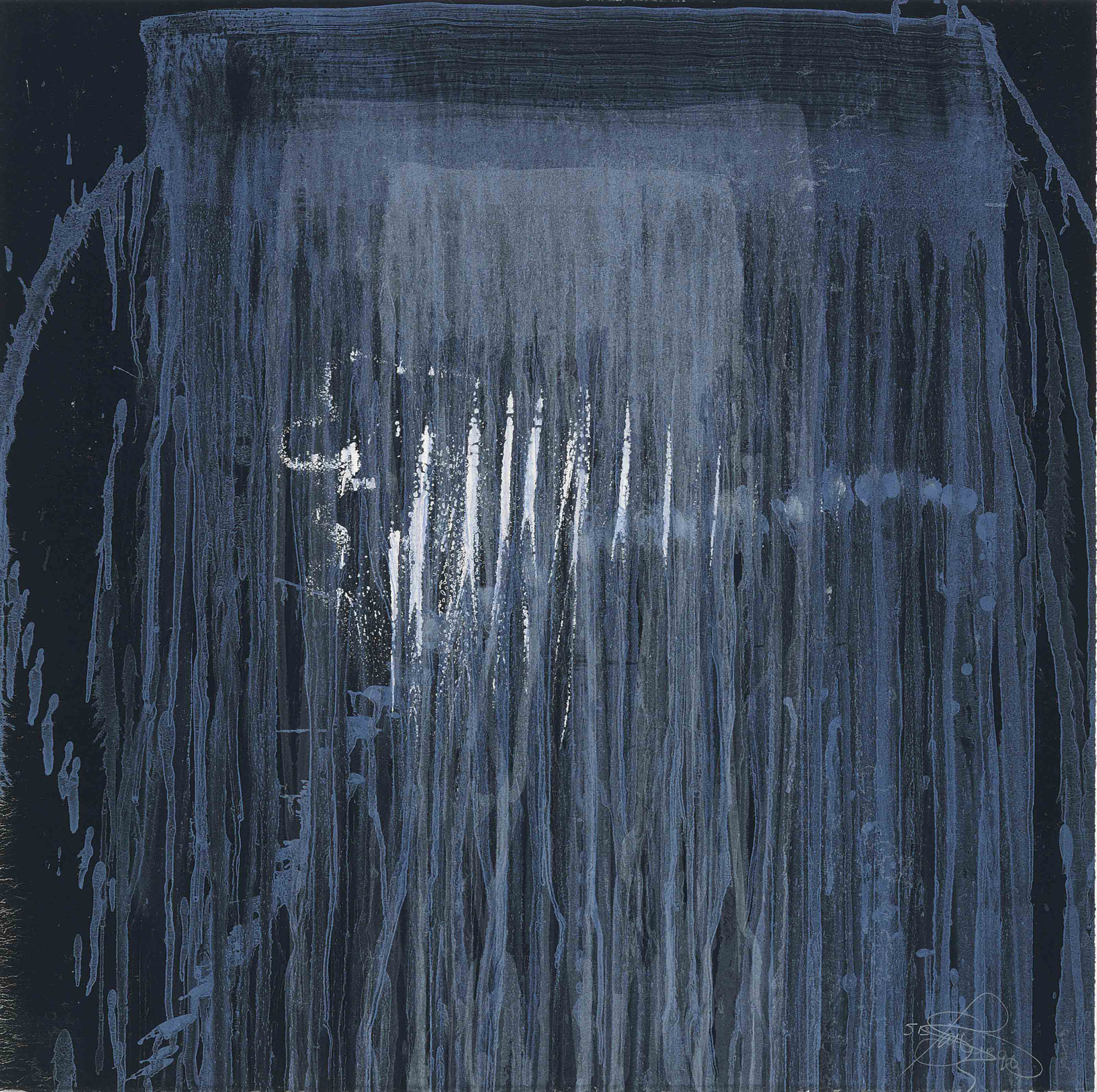 Pat Steir — Голубой водопад