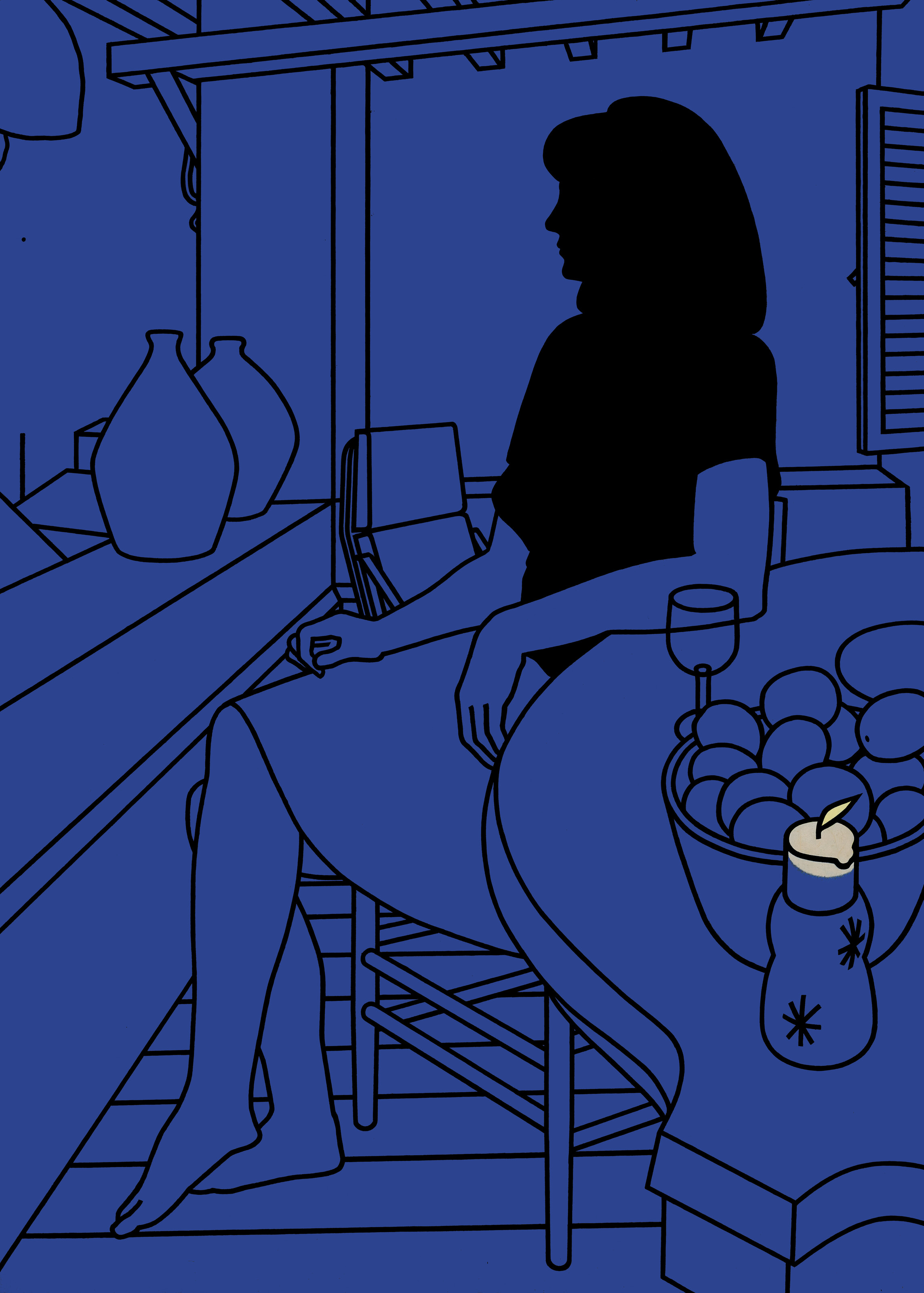Patrick Caulfield — Девушка на террасе