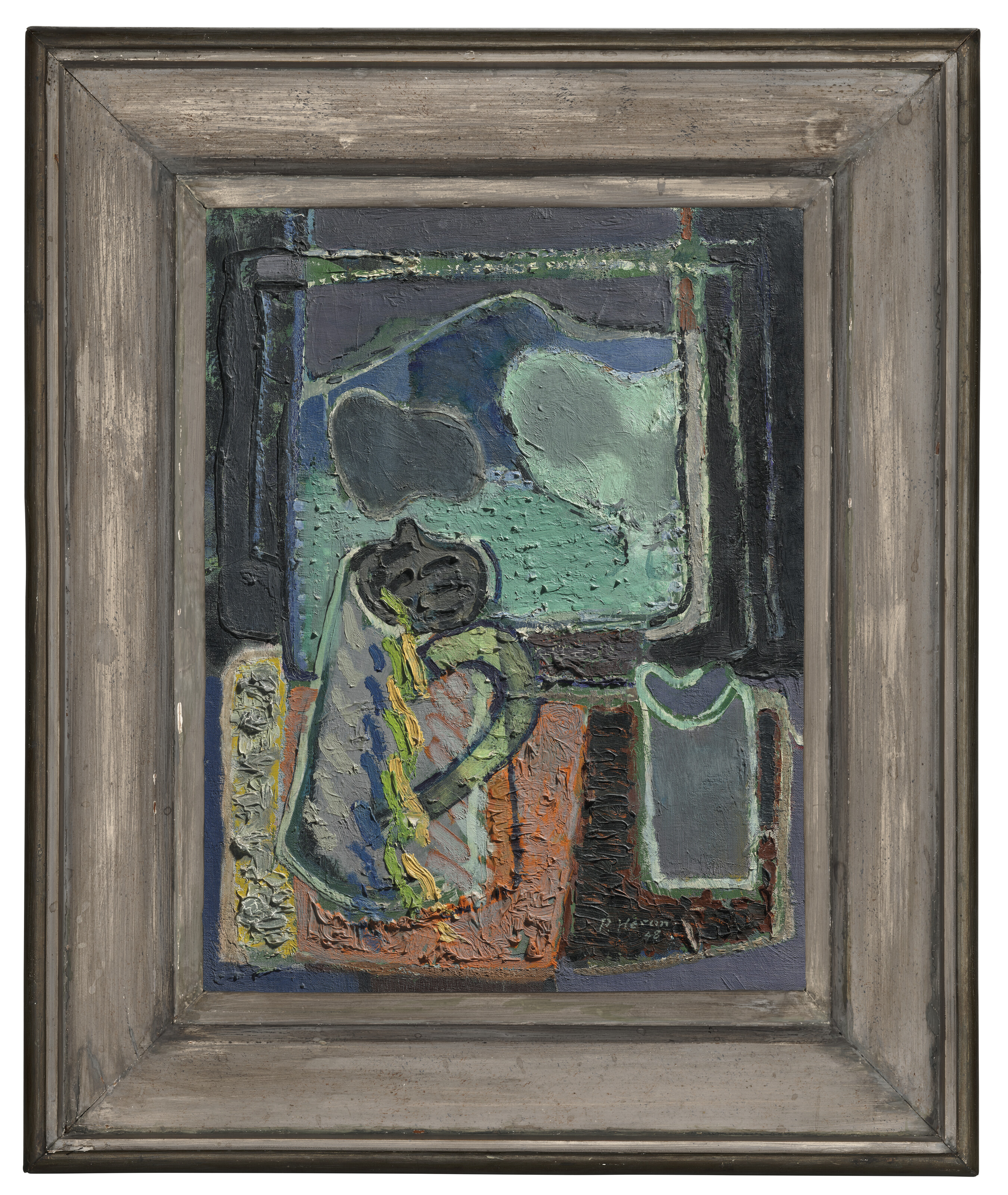 Patrick Heron — НАТЮРМОРТ С ОЛОВЯННЫМ КУВШИНОМ : 1948, изображение 2