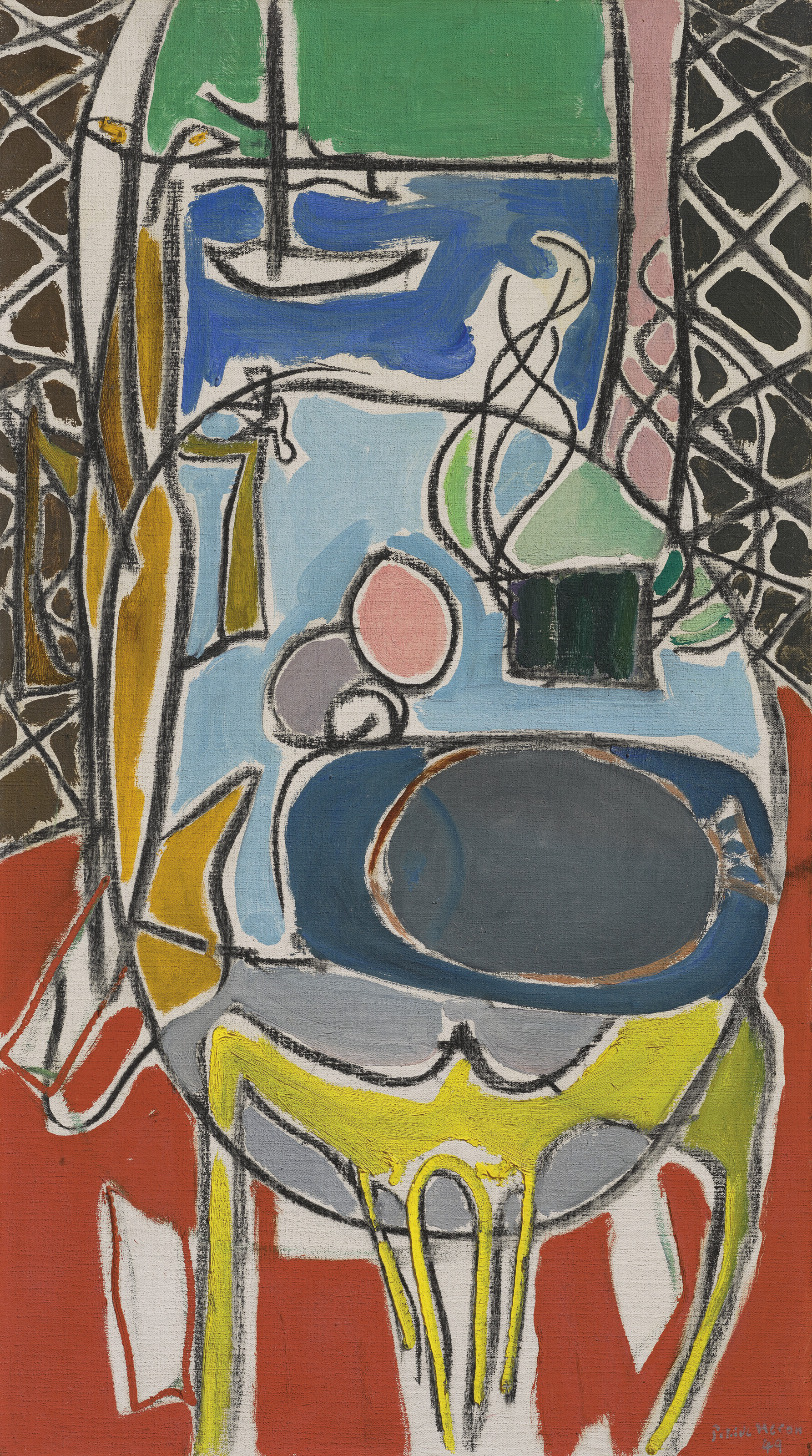 Patrick Heron — КРУГЛЫЙ СТОЛ ПРОТИВ МОРЯ : 1949 ГОД, изображение 2