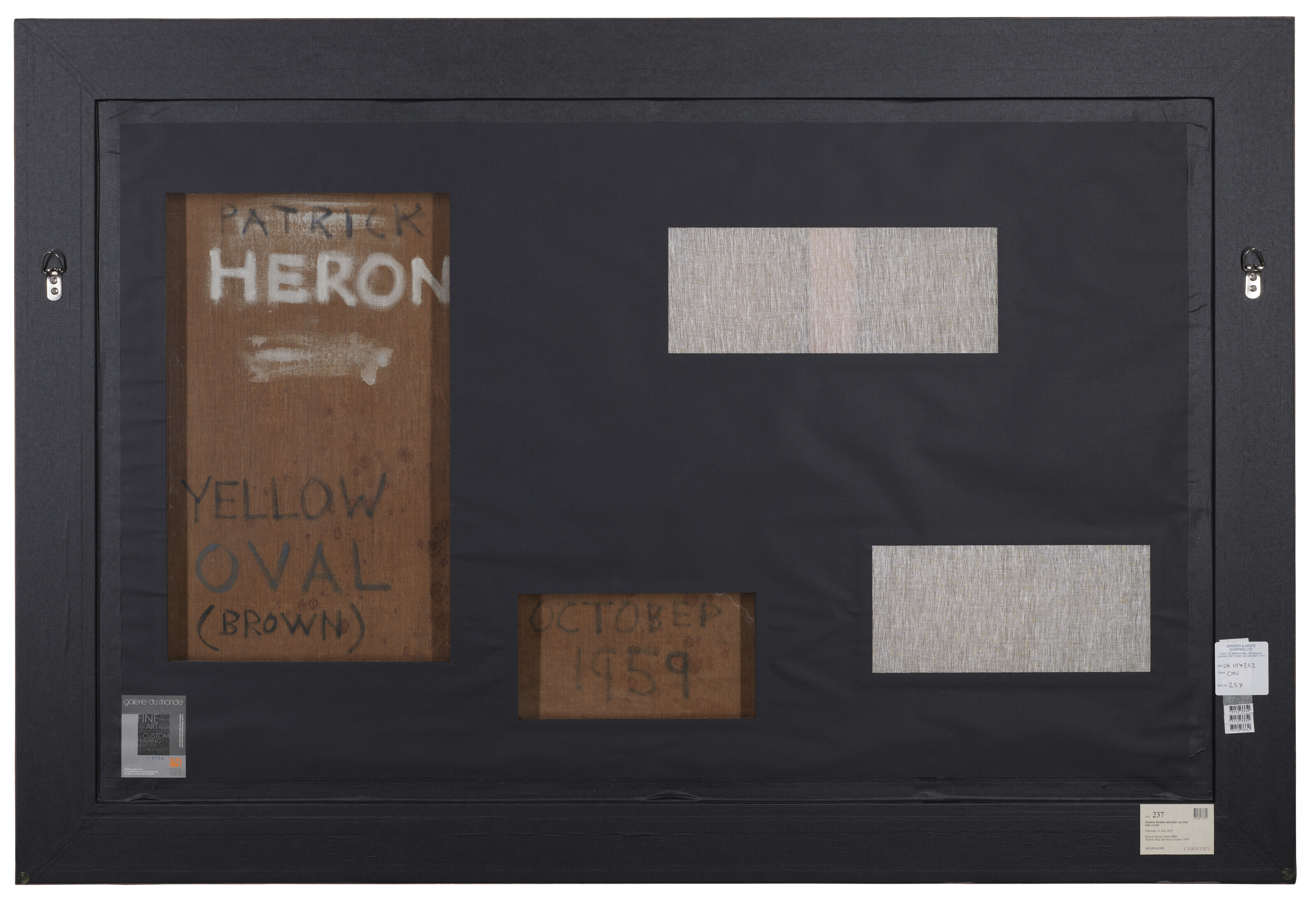 Patrick Heron — ЖЕЛТЫЙ ОВАЛ (КОРИЧНЕВЫЙ) : ОКТЯБРЬ 1959 ГОДА, изображение 3