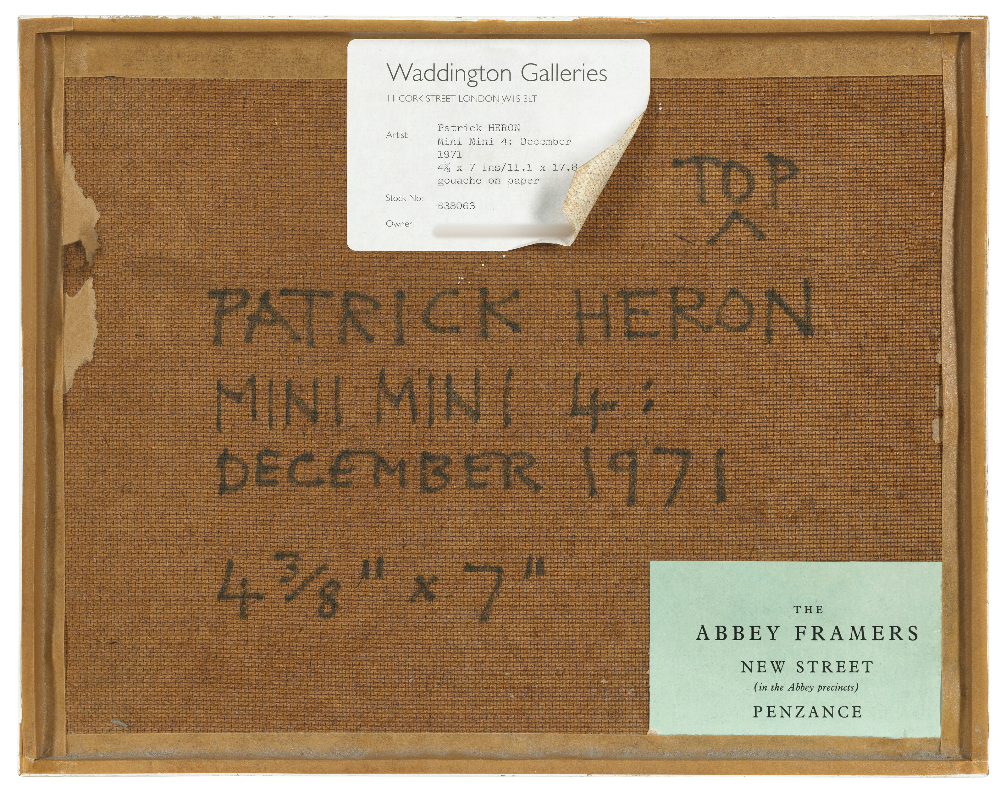 Patrick Heron — Мини-Мини 4 : декабрь 1971 года, изображение 3