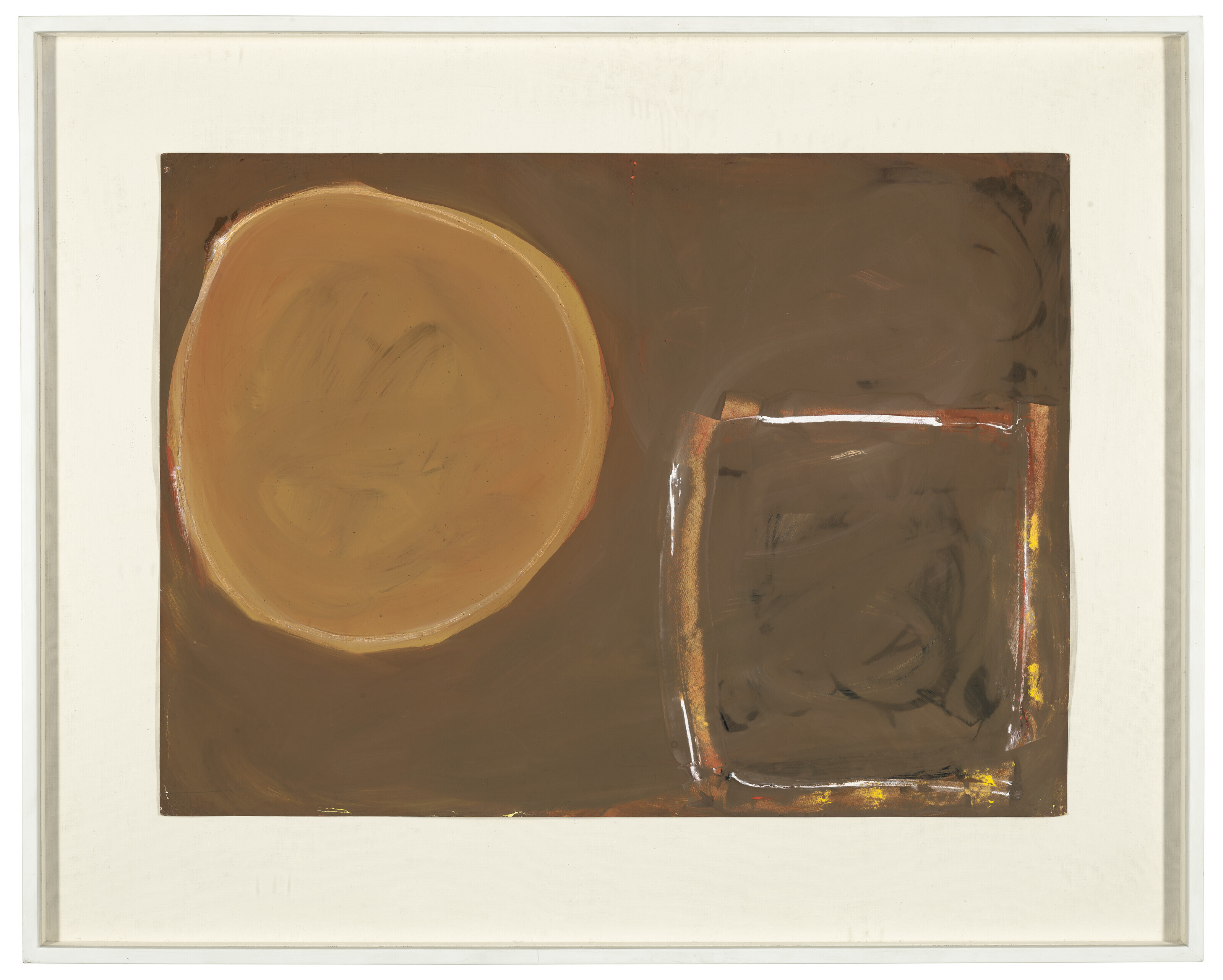 Patrick Heron — ЖЕСТКИЙ ДИСК, МЯГКИЙ КВАДРАТ (КОФЕЙНО-ОХРИСТЫЙ) : ФЕВРАЛЬ 1961 ГОДА, изображение 2