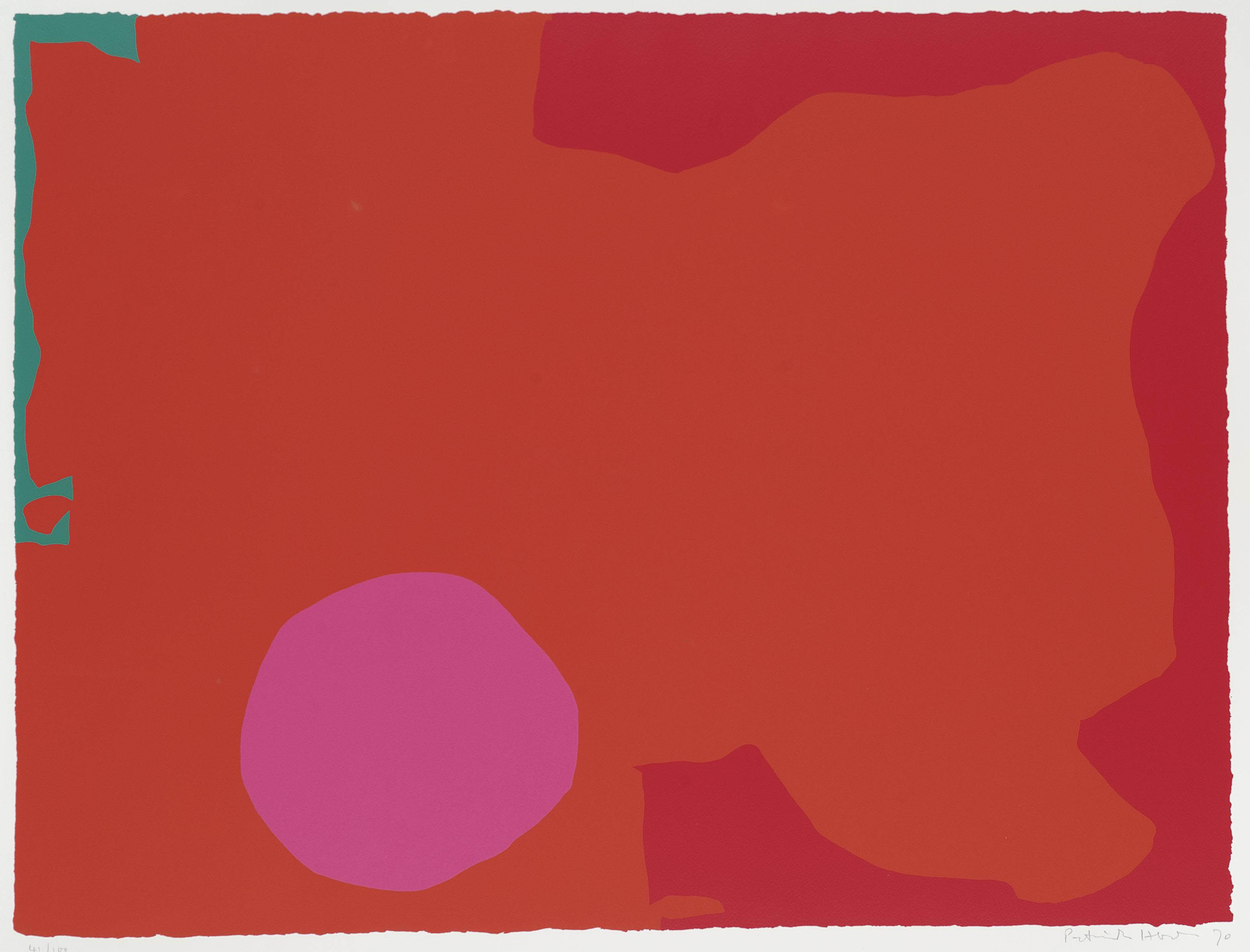 Patrick Heron — Абстракция в оранжевых и красных тонах