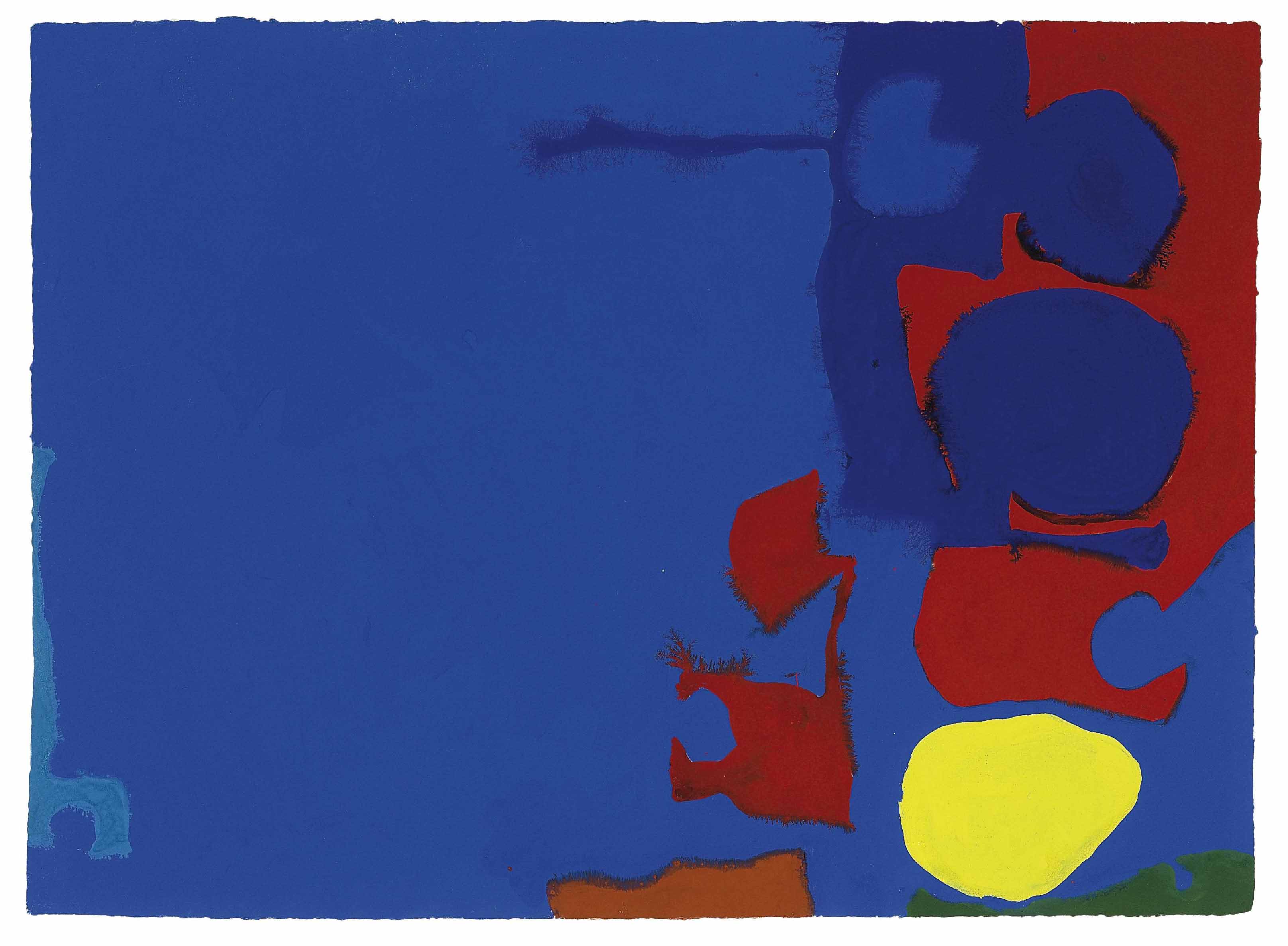 Patrick Heron — Алый, темно-синий и лимонный цвета справа от кобальтового: апрель 1968 года