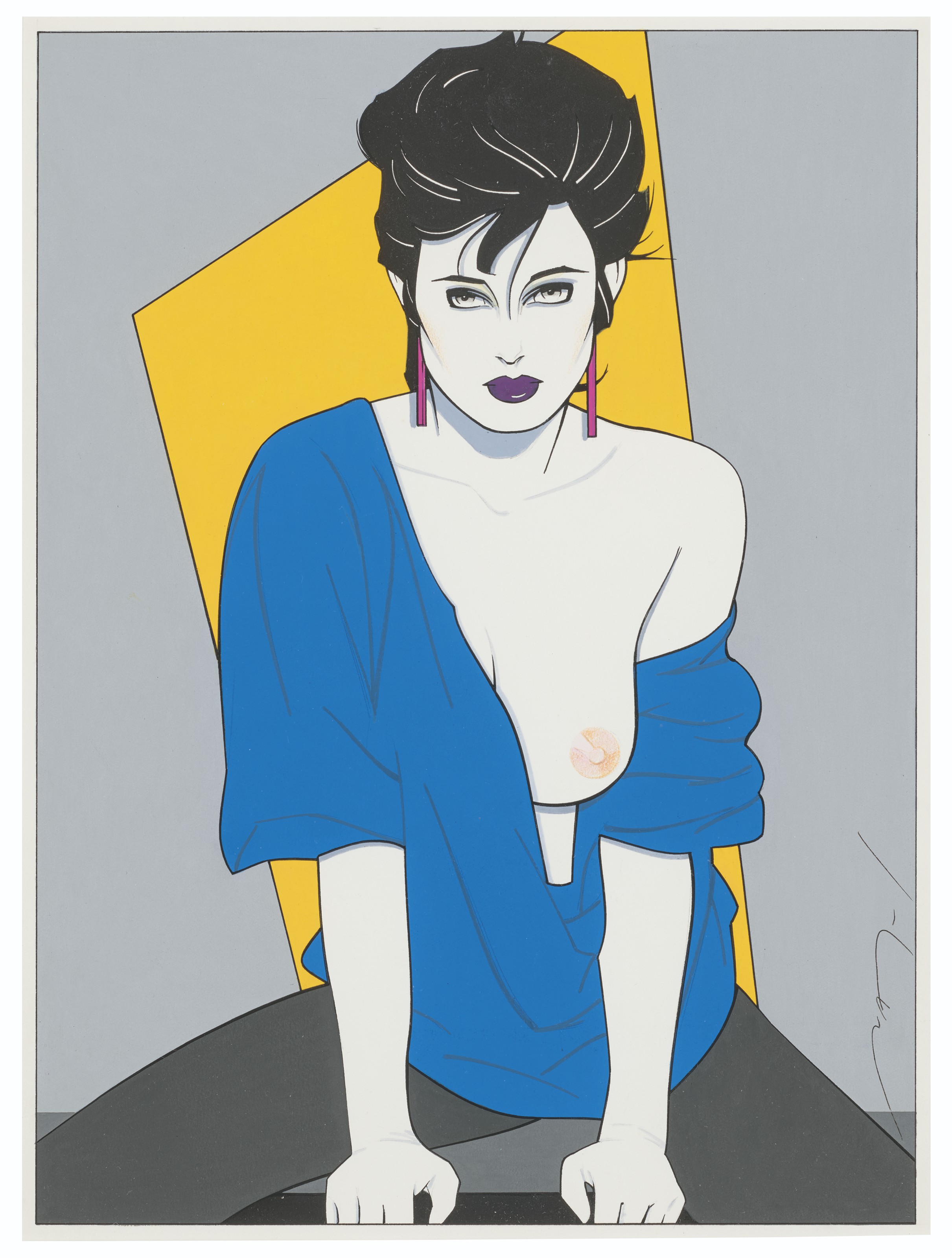 Patrick Nagel — Без названия, "Плейбой", декабрь 1983