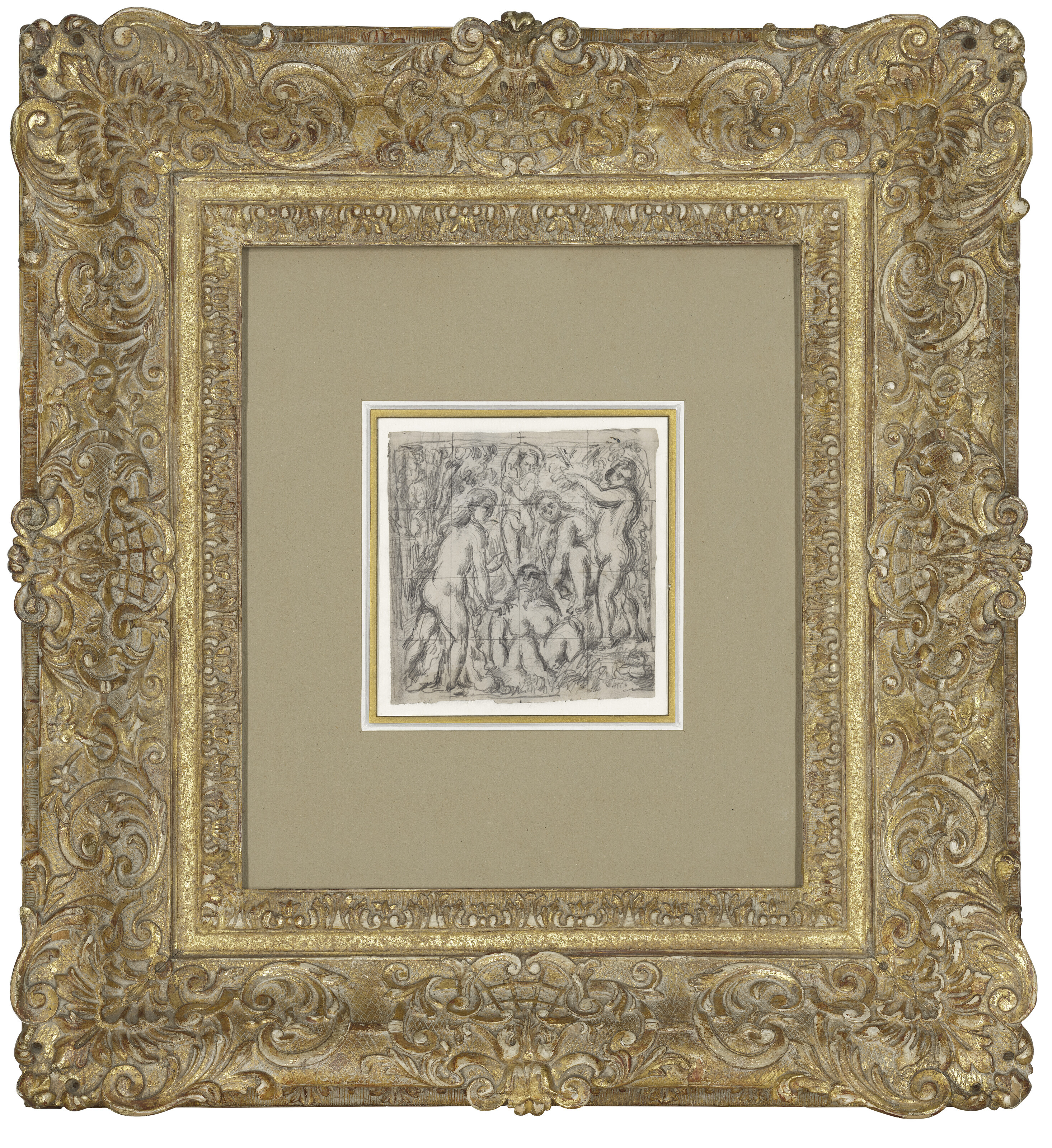 Paul Cézanne — Четыре беньезийца (справа); Этюды беньезийца (сзади), изображение 2