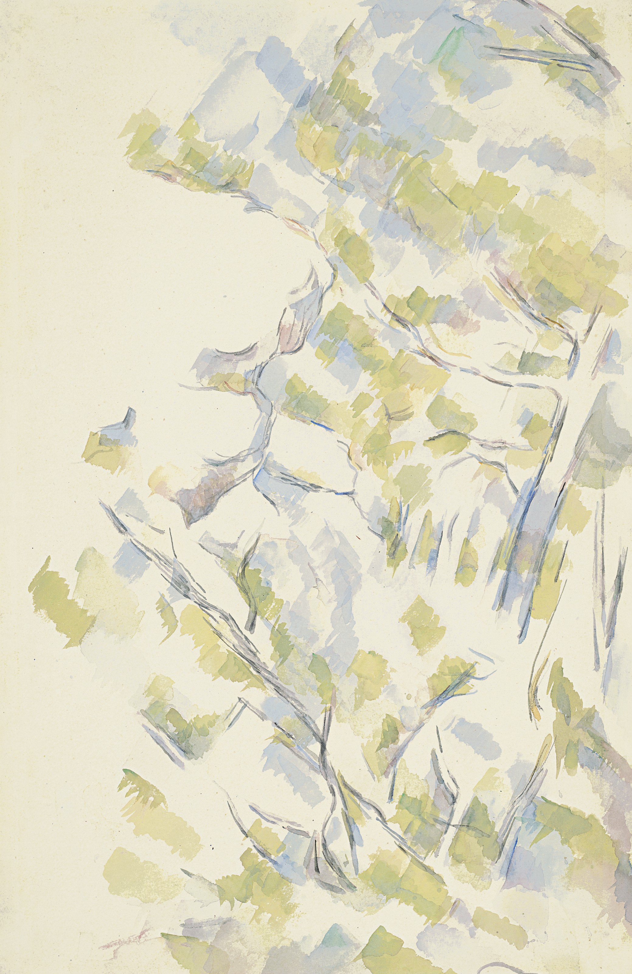 Paul Cézanne — Профиль роше на месте гротов на дне Черного замка
