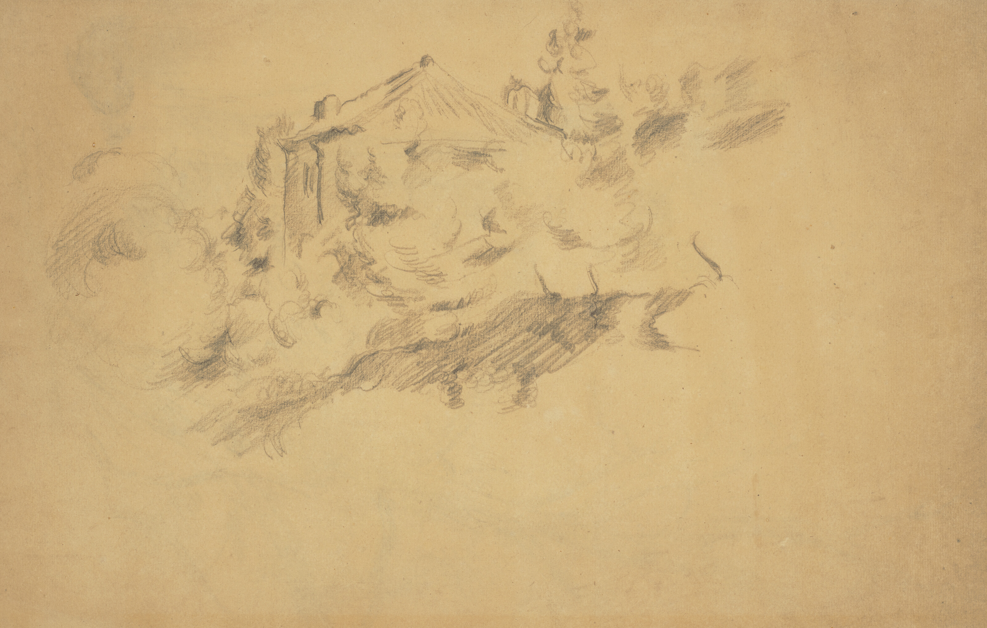Paul Cézanne — Магазин для посетителей (спереди) ; Дом для садов (сзади), изображение 2