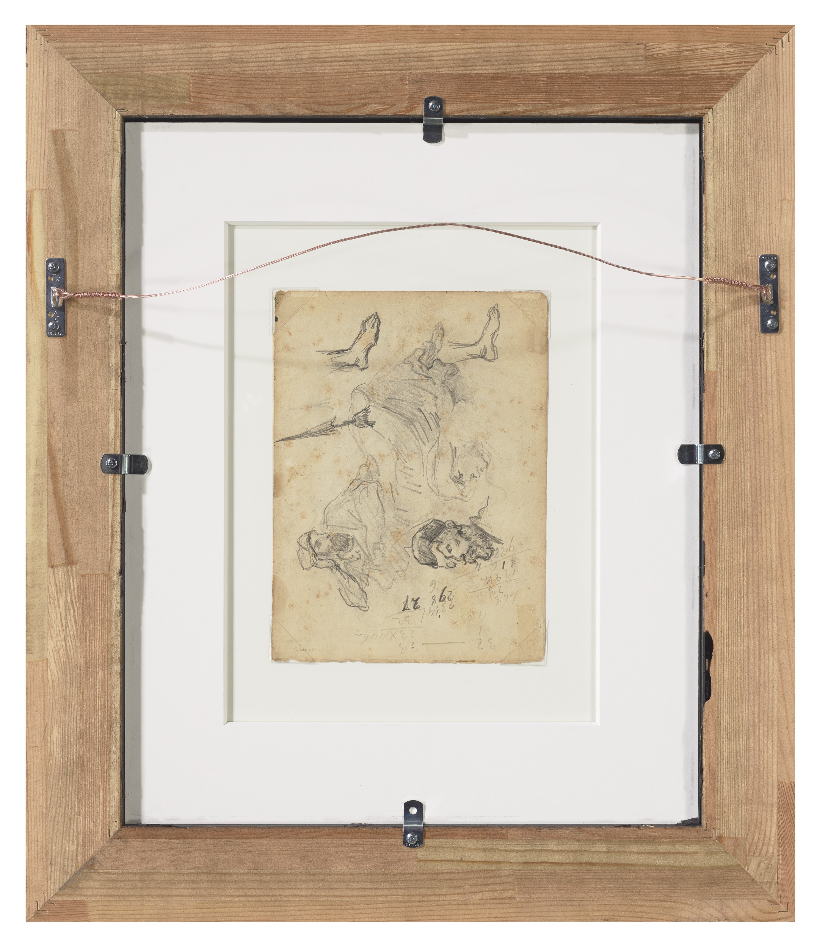 Paul Cézanne — Д'Апре Делакруа: "Сарданапал" (прямая сторона); Д'Апре Лука Синьорелли: "Человек в черном" (оборотная сторона), изображение 4