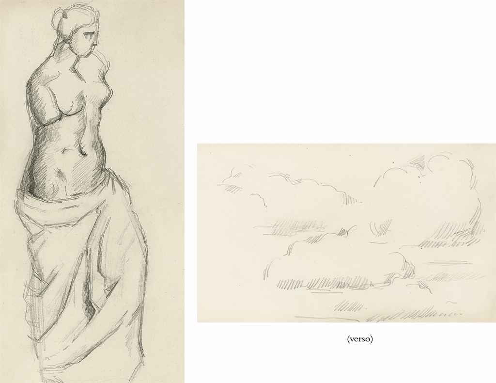 Paul Cézanne — Античный образ: Венус Милосский ( справа ); Этюд нюансов ( сзади )