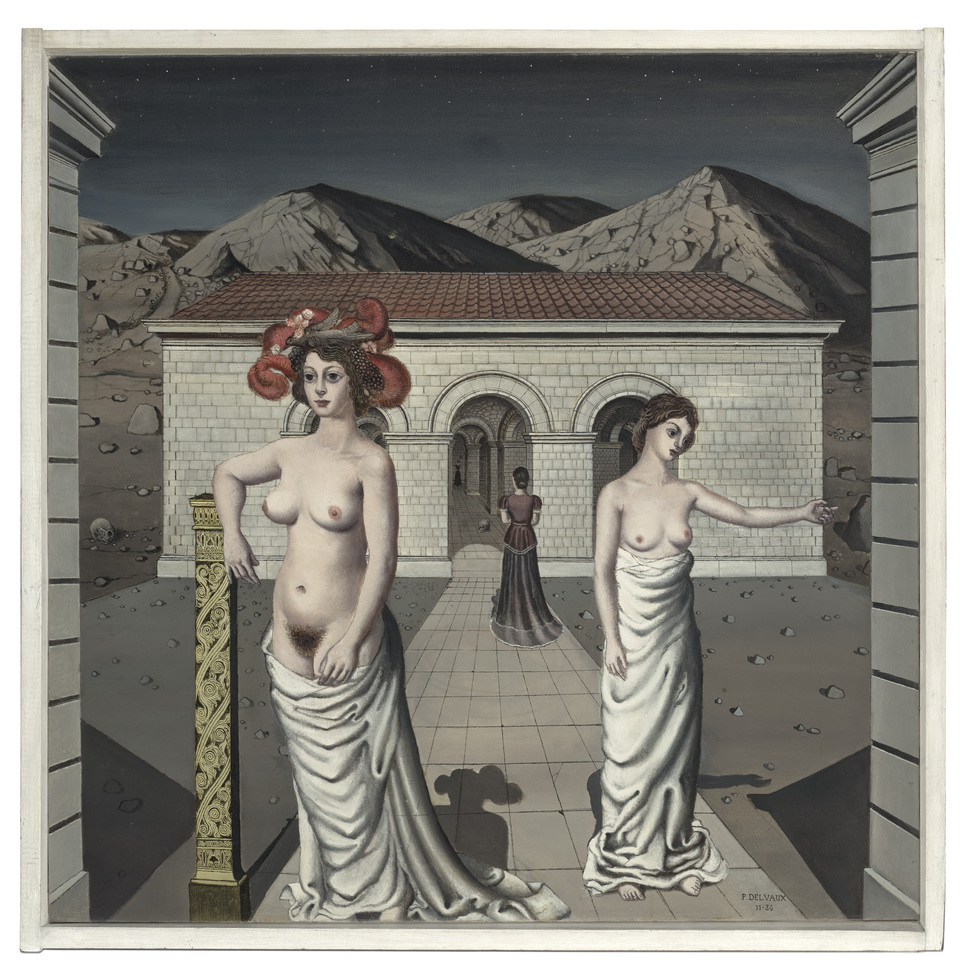 Paul Delvaux — Ночные красавицы (Вечерняя комедия), изображение 2