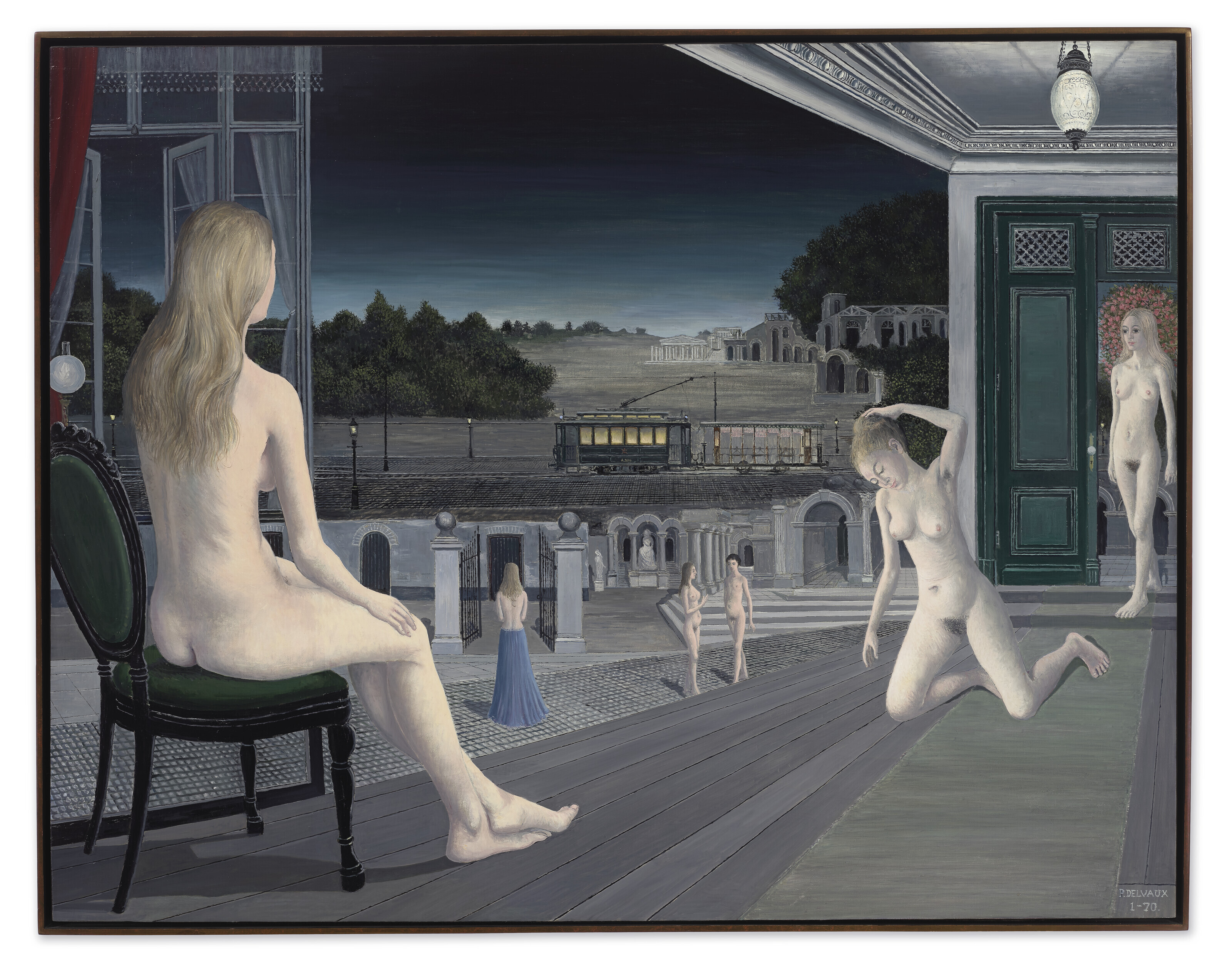 Paul Delvaux — Вечер в могиле, изображение 2