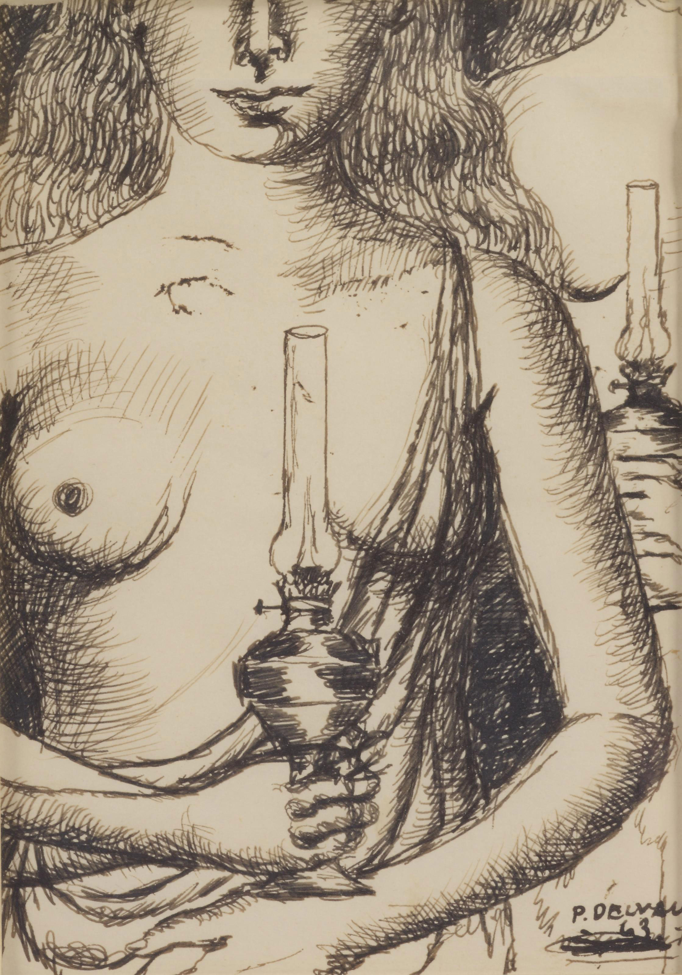 Paul Delvaux — Объятия, изображение 3