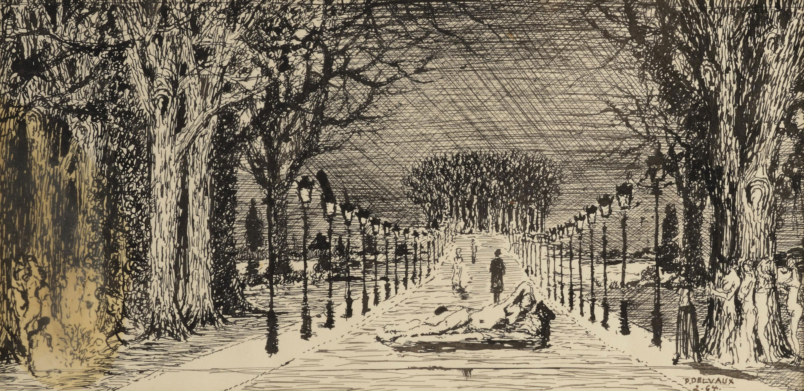 Paul Delvaux — Объятия, изображение 5
