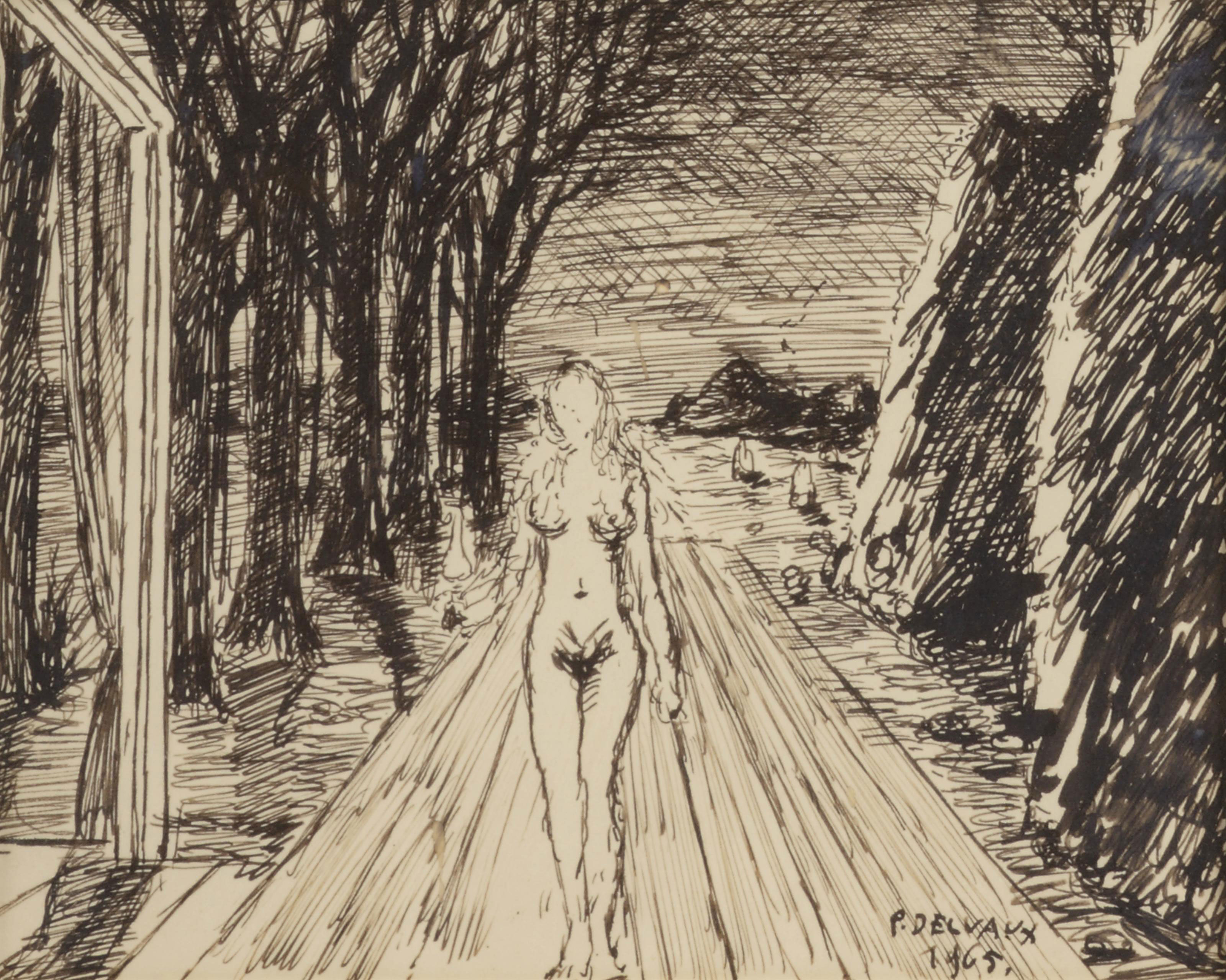 Paul Delvaux — Объятия, изображение 6