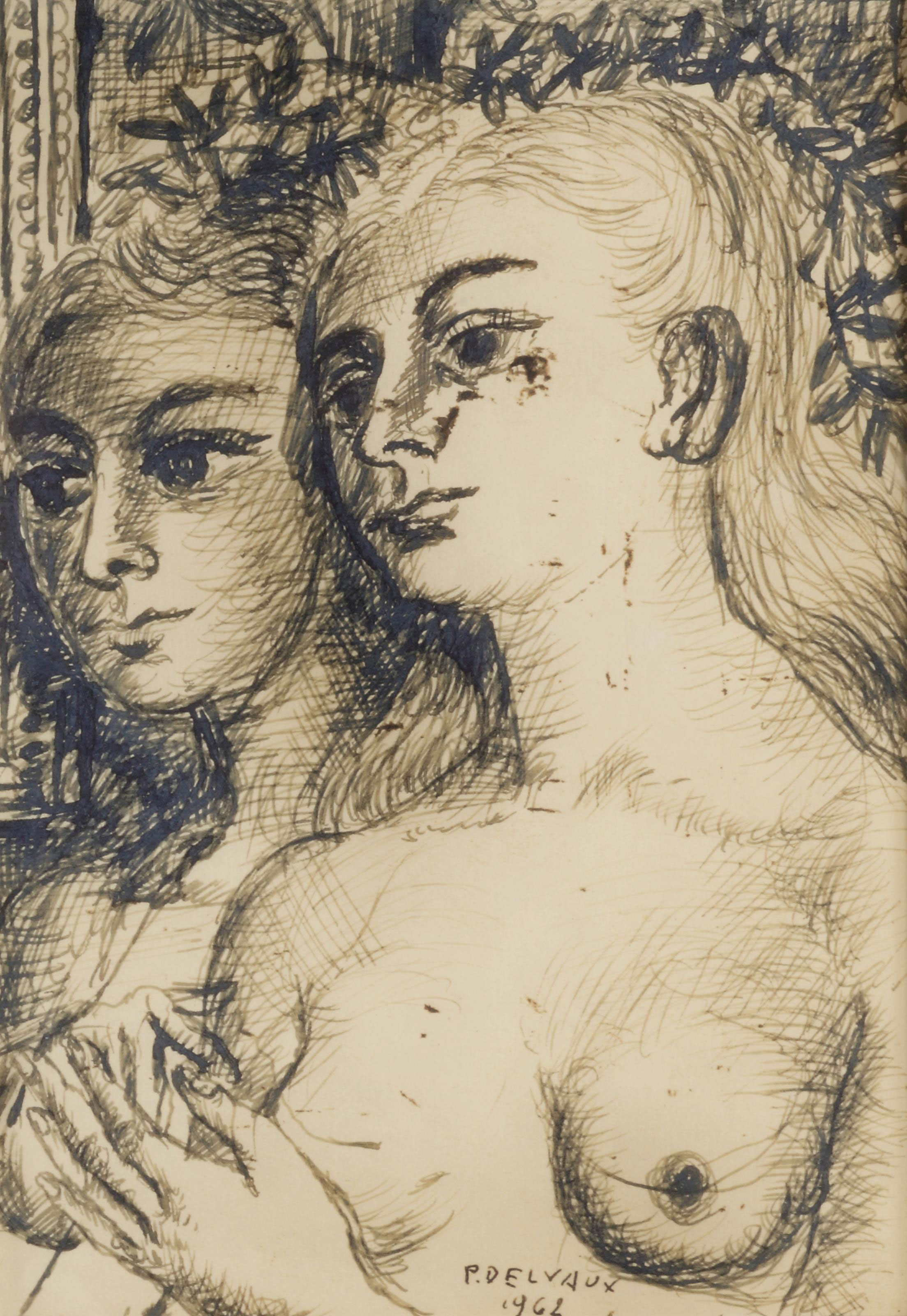 Paul Delvaux — Объятия, изображение 7
