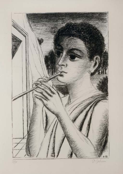 Paul Delvaux — Флейтист (J. 56)