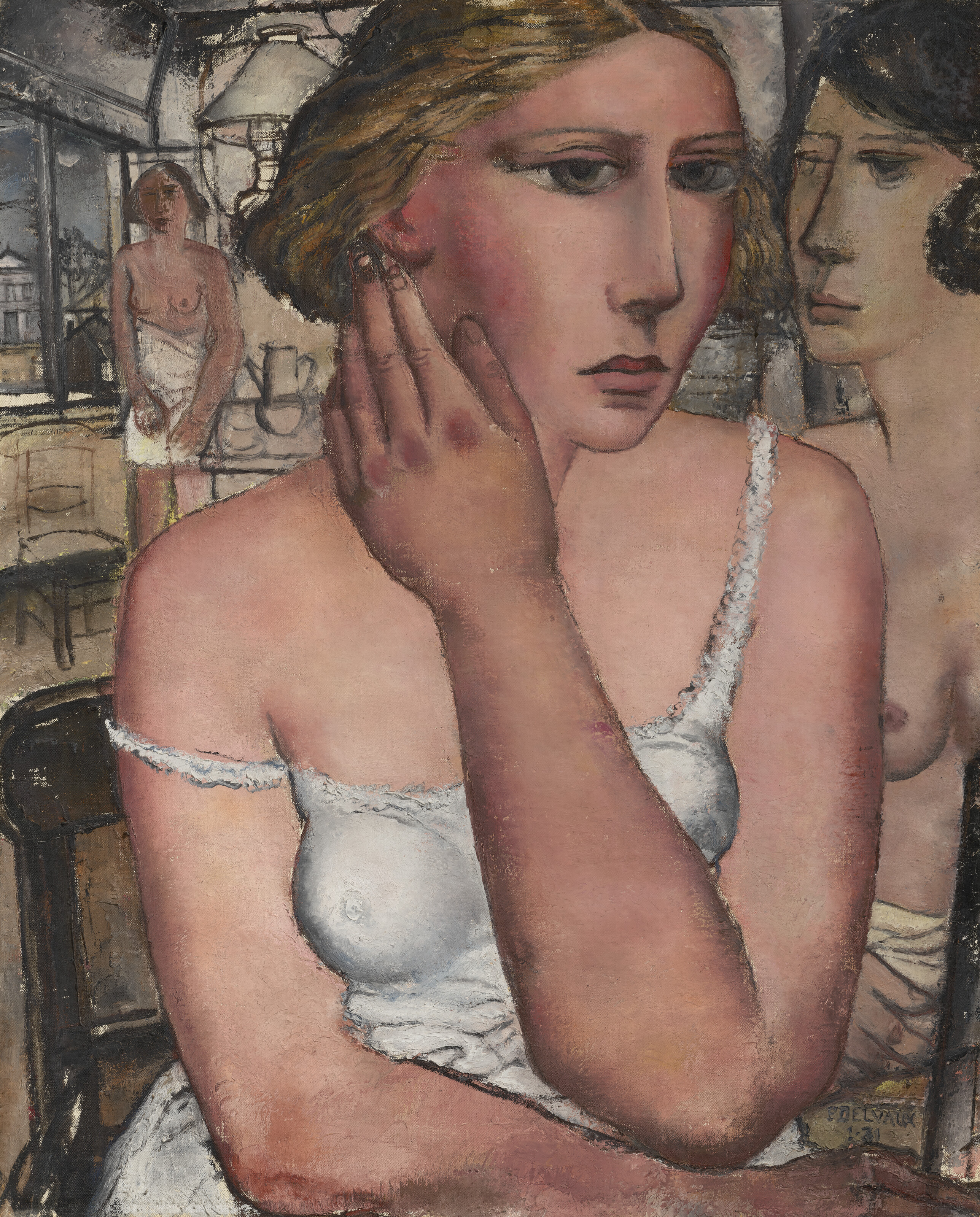 Paul Delvaux — Роза для женского корсажа