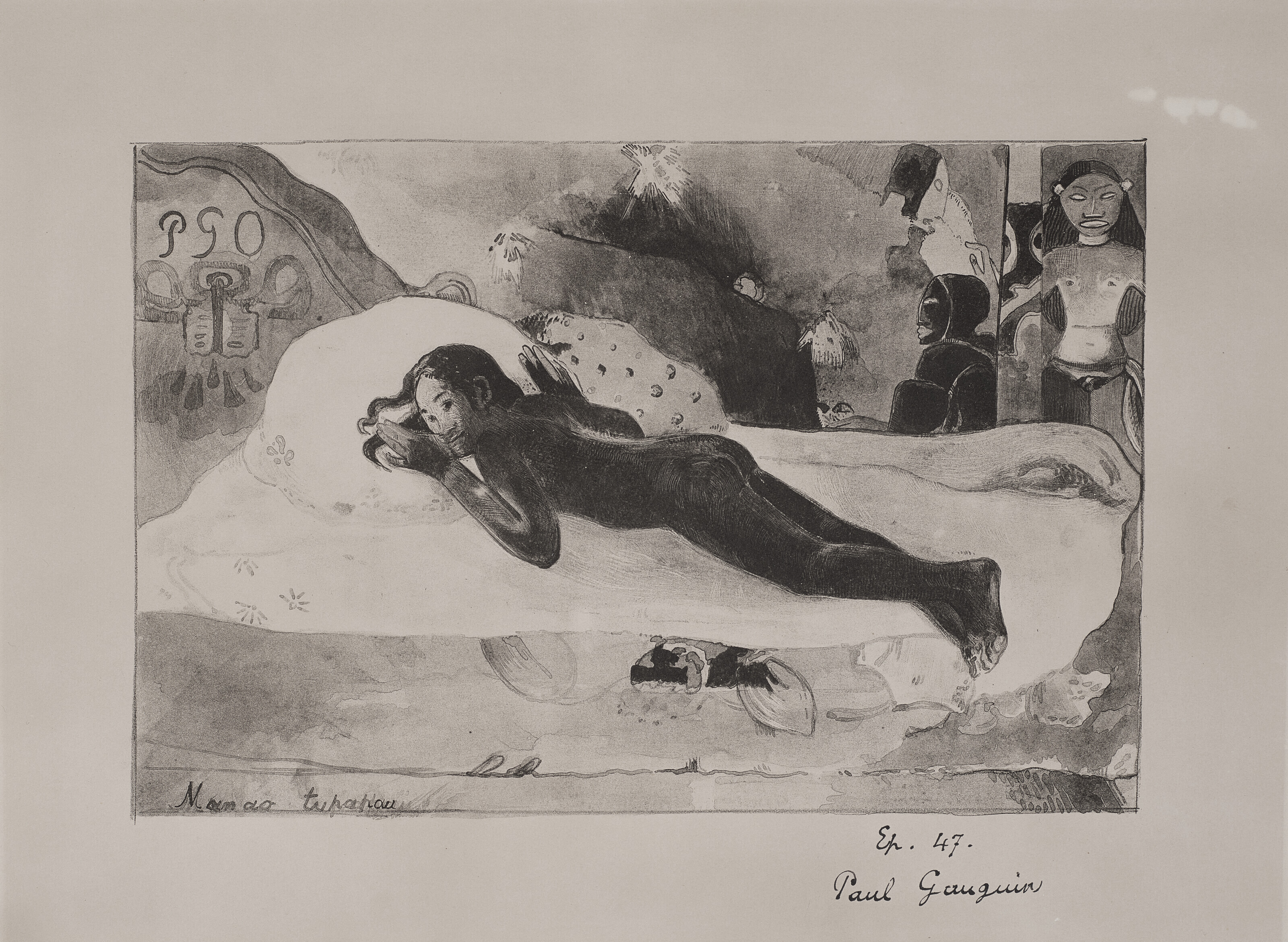 Paul Gauguin — Манао Тупапау, из оригинального Л'Эстампа