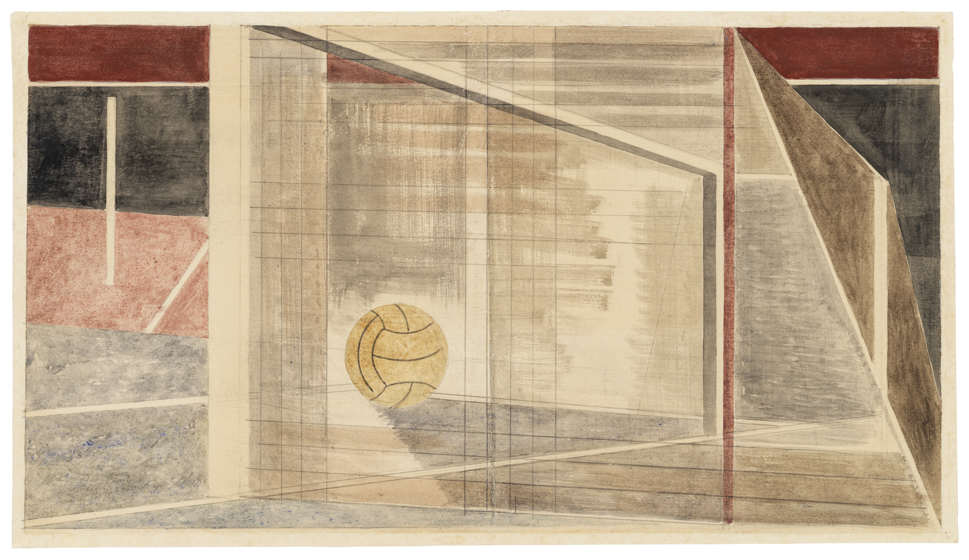 Paul Nash — Двустороннее исследование на тему "Футболисты предпочитают ракушки", изображение 2