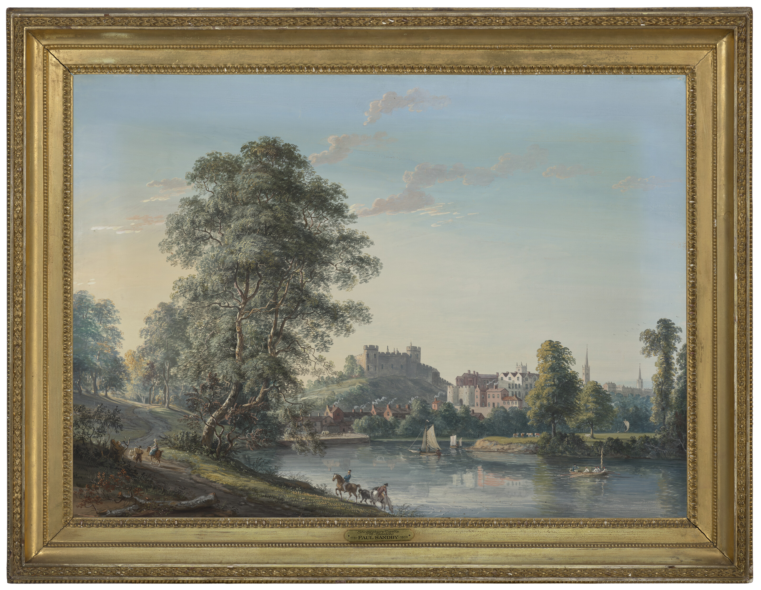 Paul Sandby — Вид на замок Шрусбери с реки, изображение 2