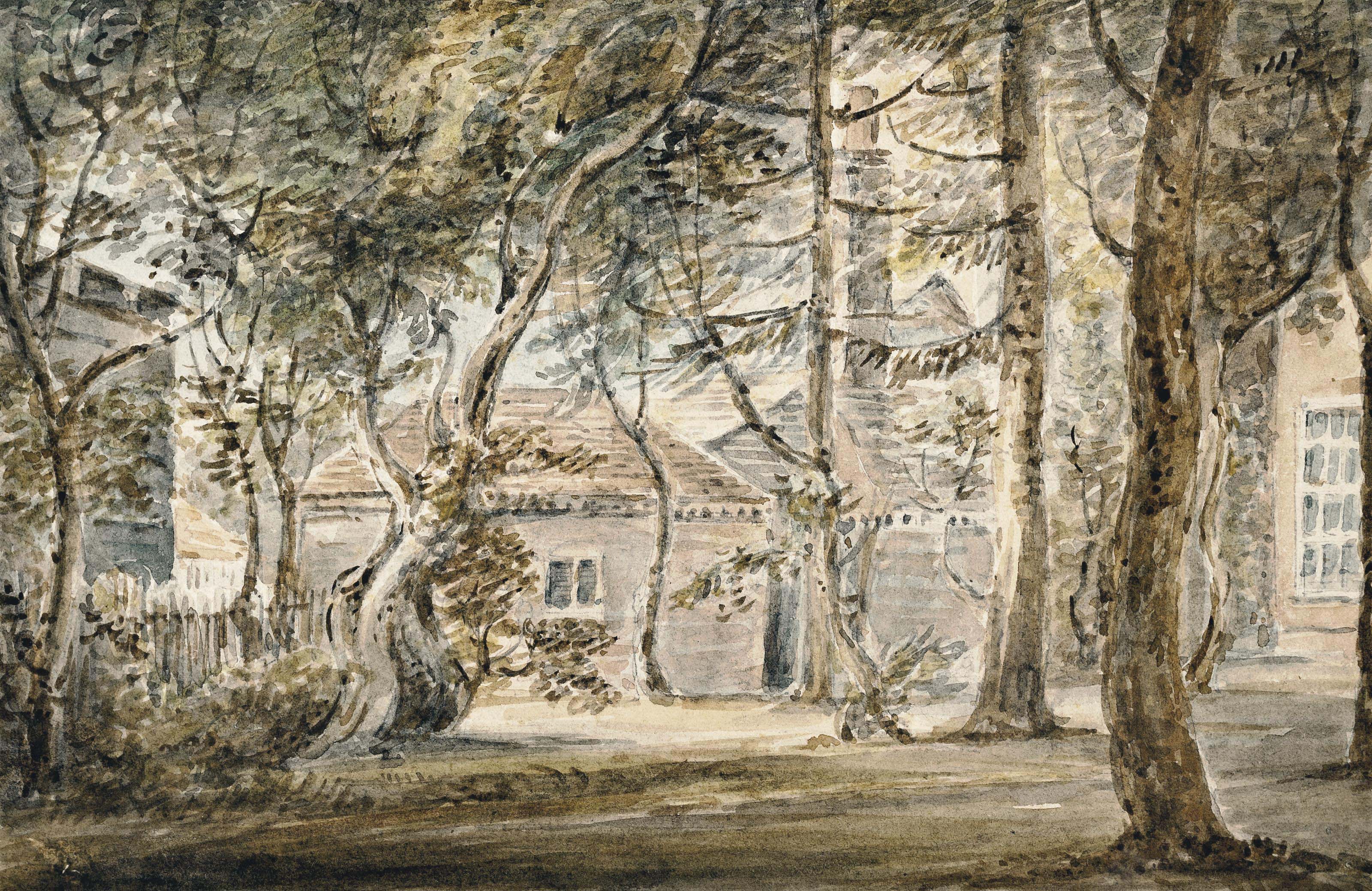 Paul Sandby — Вид на дом Томаса Сэндби в Виндзорском Большом парке