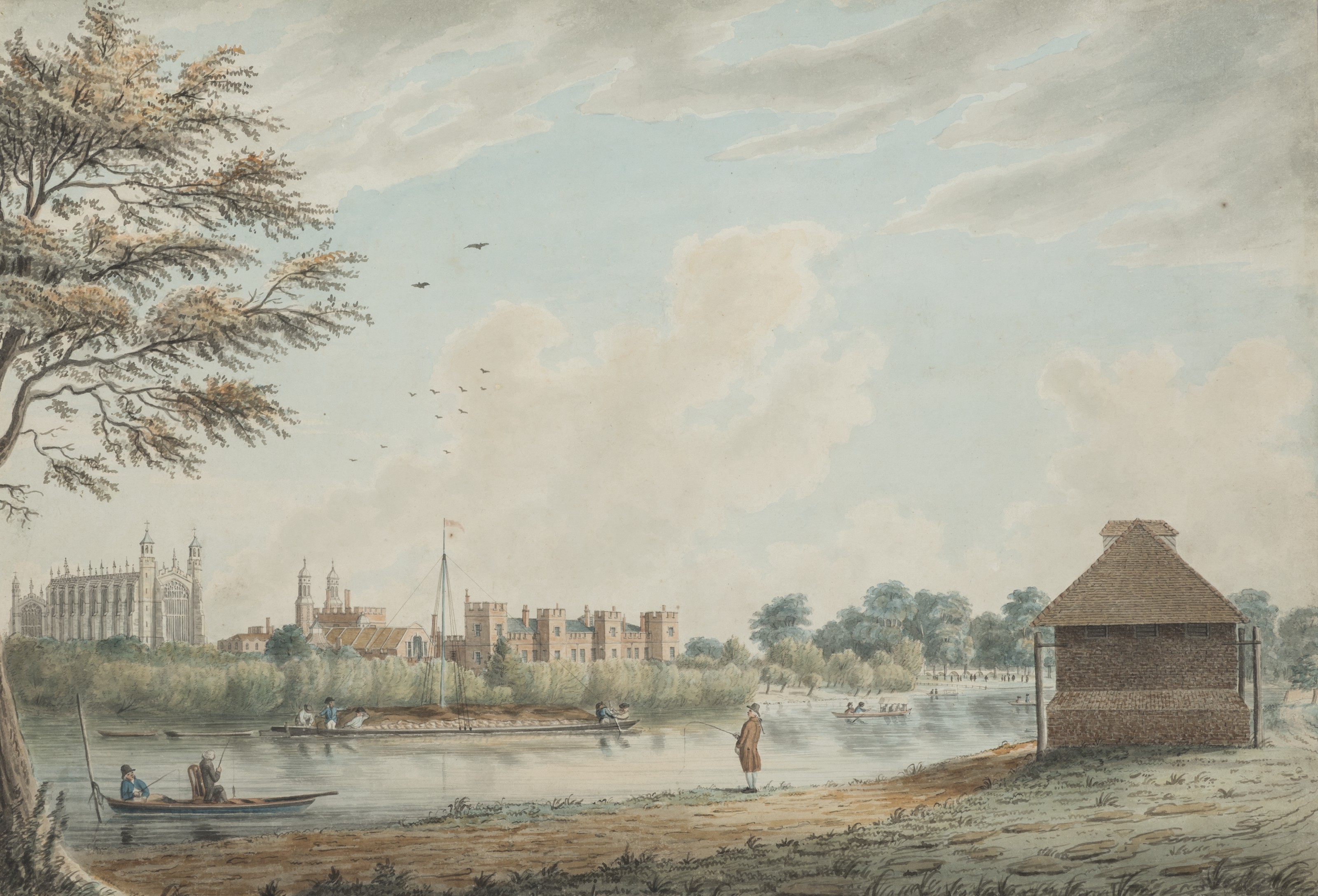 Paul Sandby — Итонский колледж, расположенный по ту сторону Темзы