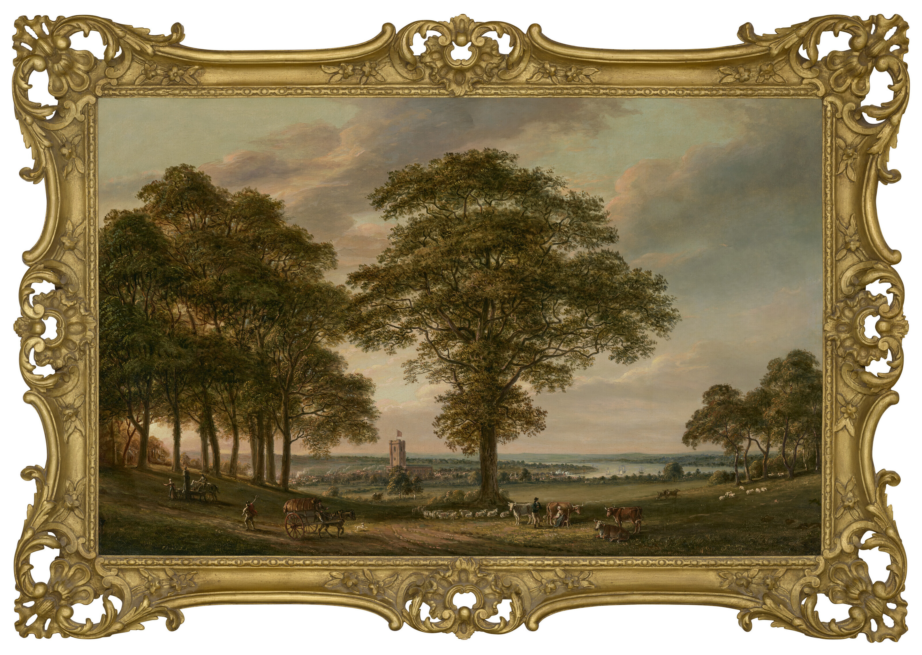 Paul Sandby — Вулвич с Кондуит-Хилл, устье Темзы за